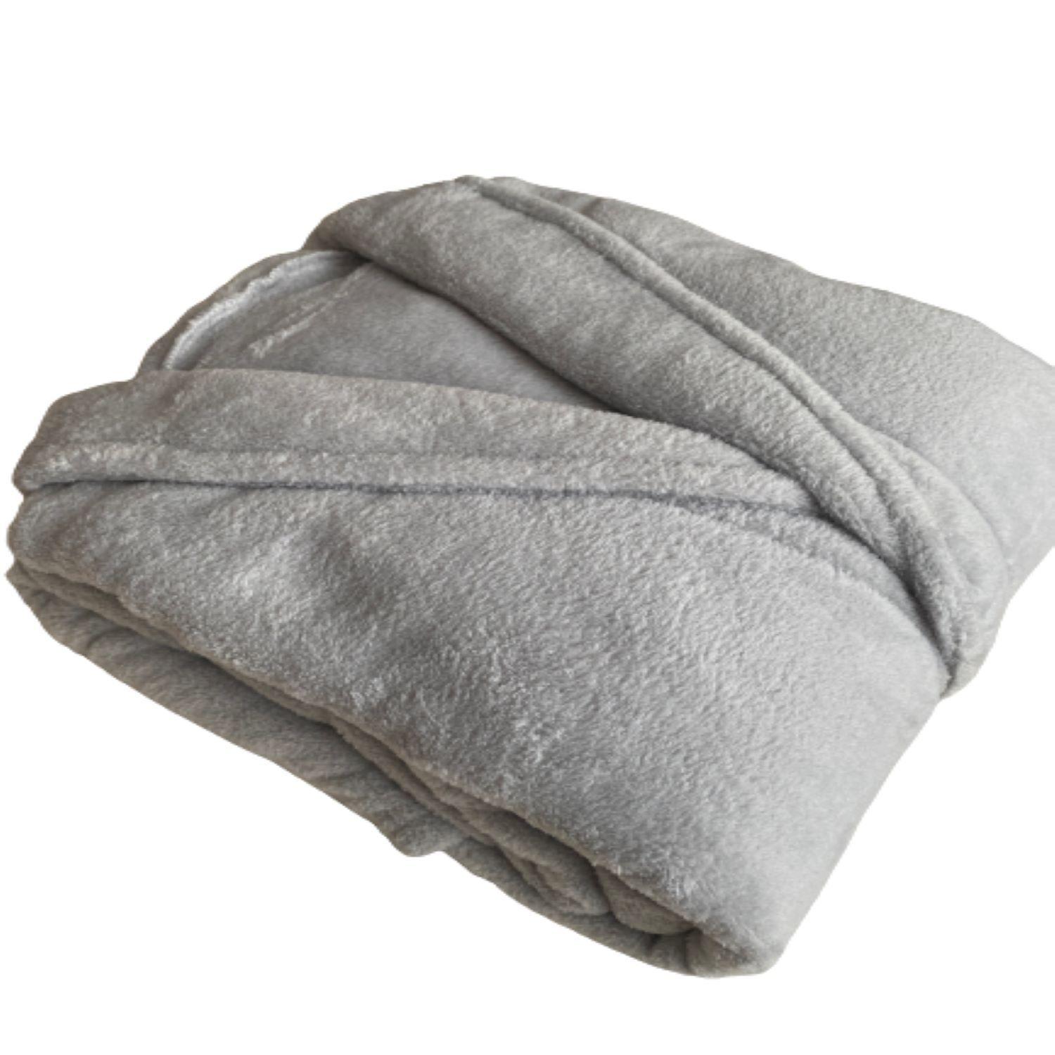 Bata Coral Fleece Niño Infantil Gris-2