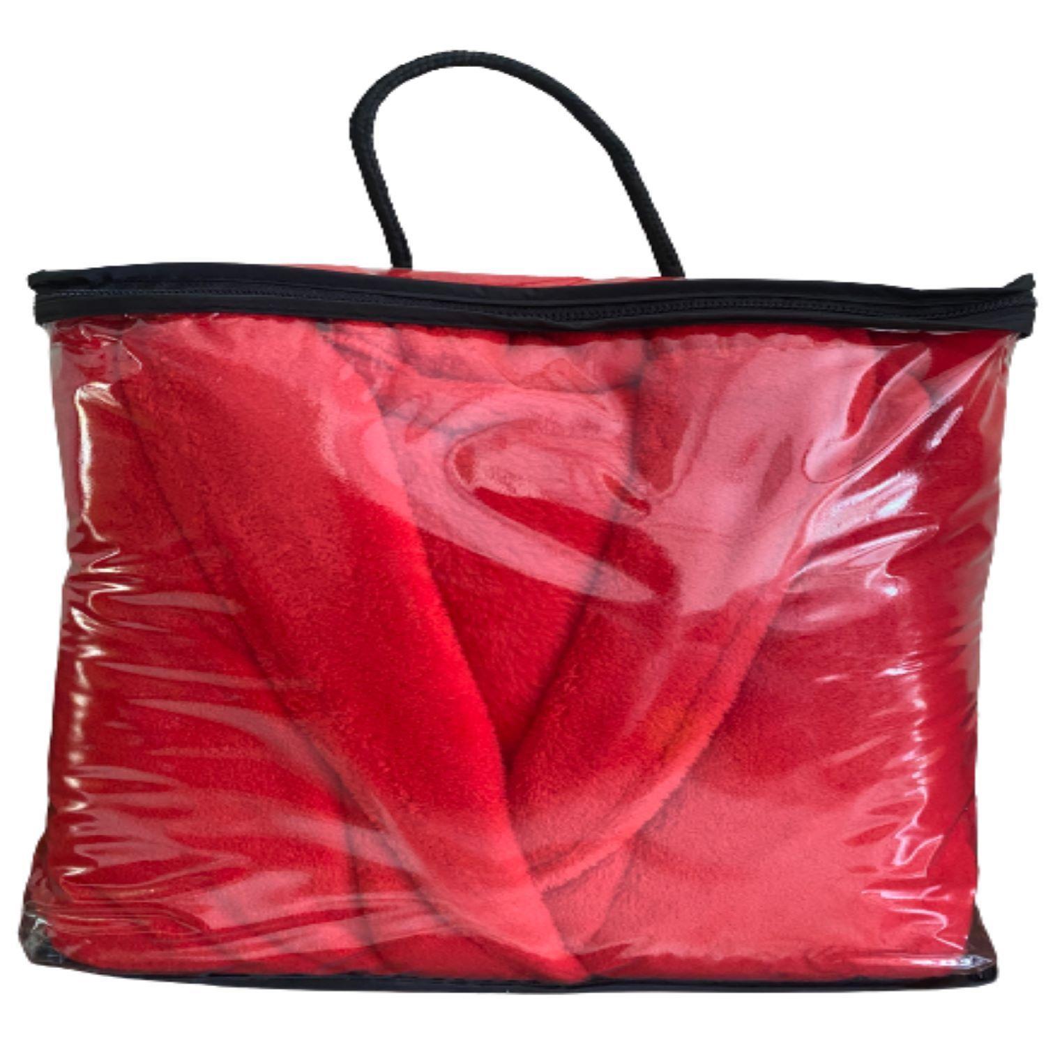 Bata Coral Fleece Niño Infantil Rojo-2