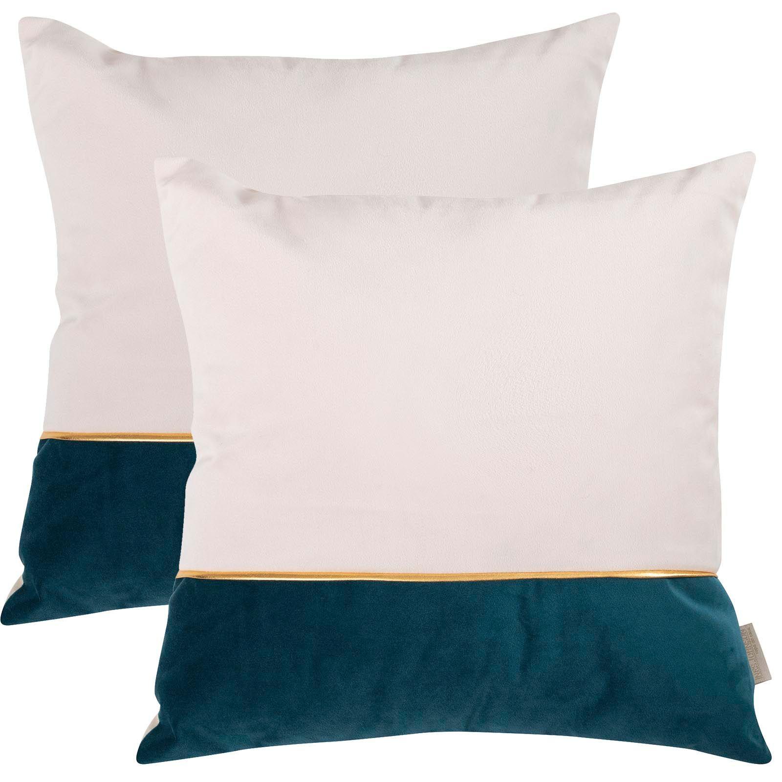 Pack Cojín Duo Petróleo 44 x 44 cm-0