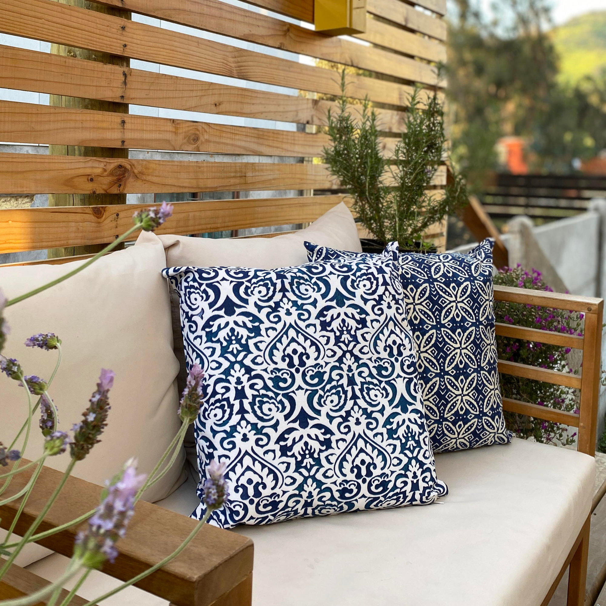  Cojin Terraza Impermeable Victoriano 44x44 con filtro UV-1