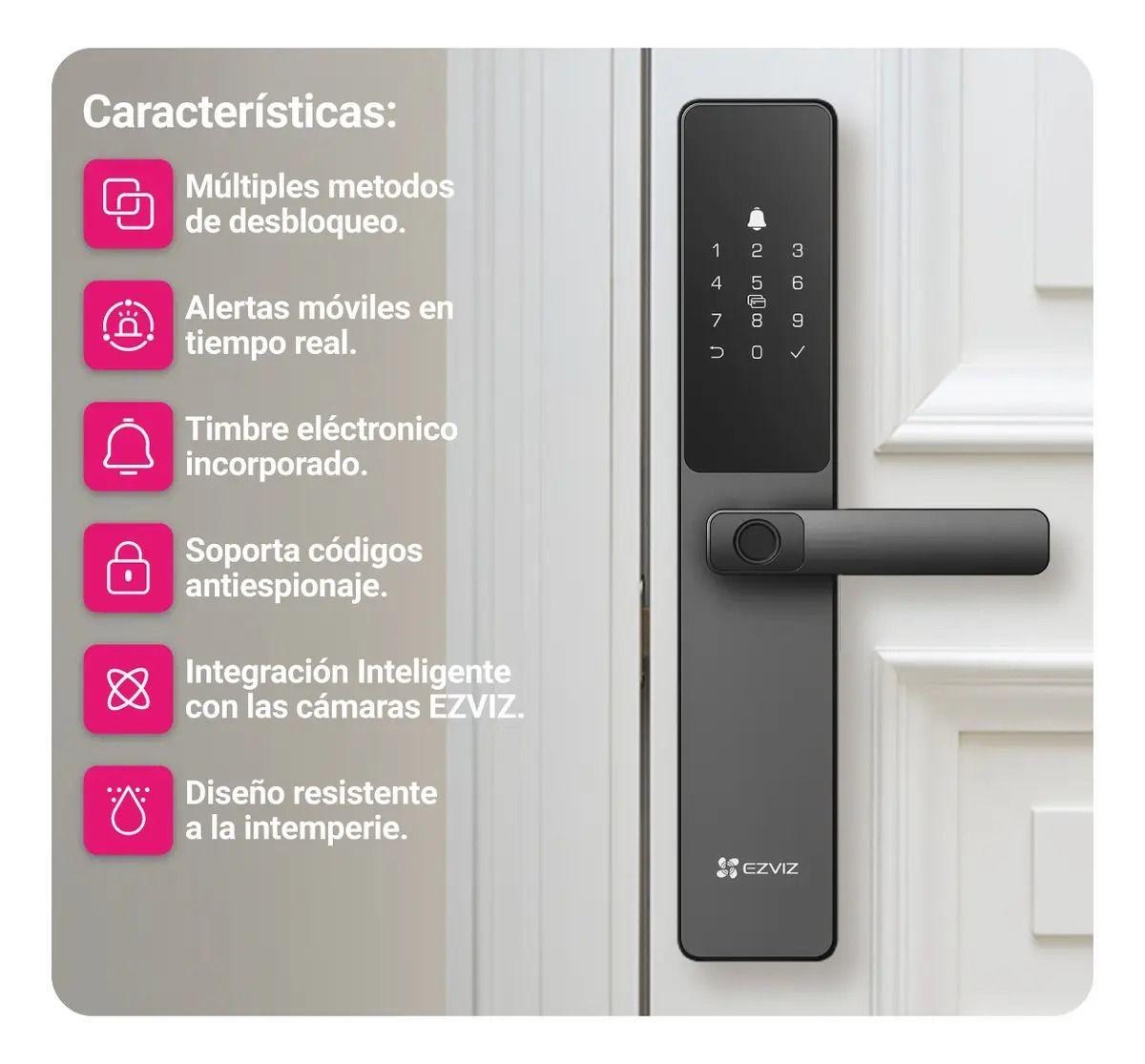 Cerradura Inteligente Ezviz CS-DL05 Con Huella Dactilar P/N CS-DL05-R200-2