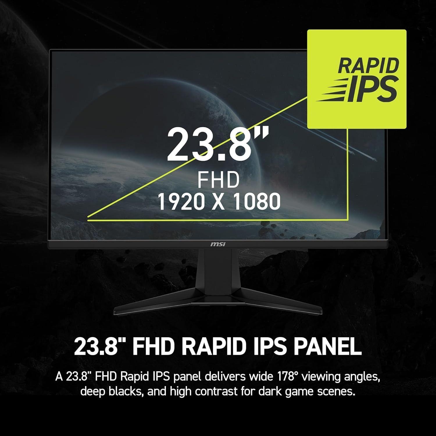 MONITOR MSI GAMER 24"  MAG 245F X24 240Hz 0.5MS FREESYNC PREMIUM HDR READY FULLHD-3