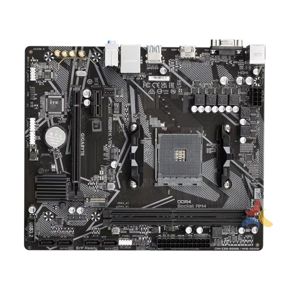 PLACA MADRE GIGABYTE A520M K V2 P/N GA-A520M KV2-3
