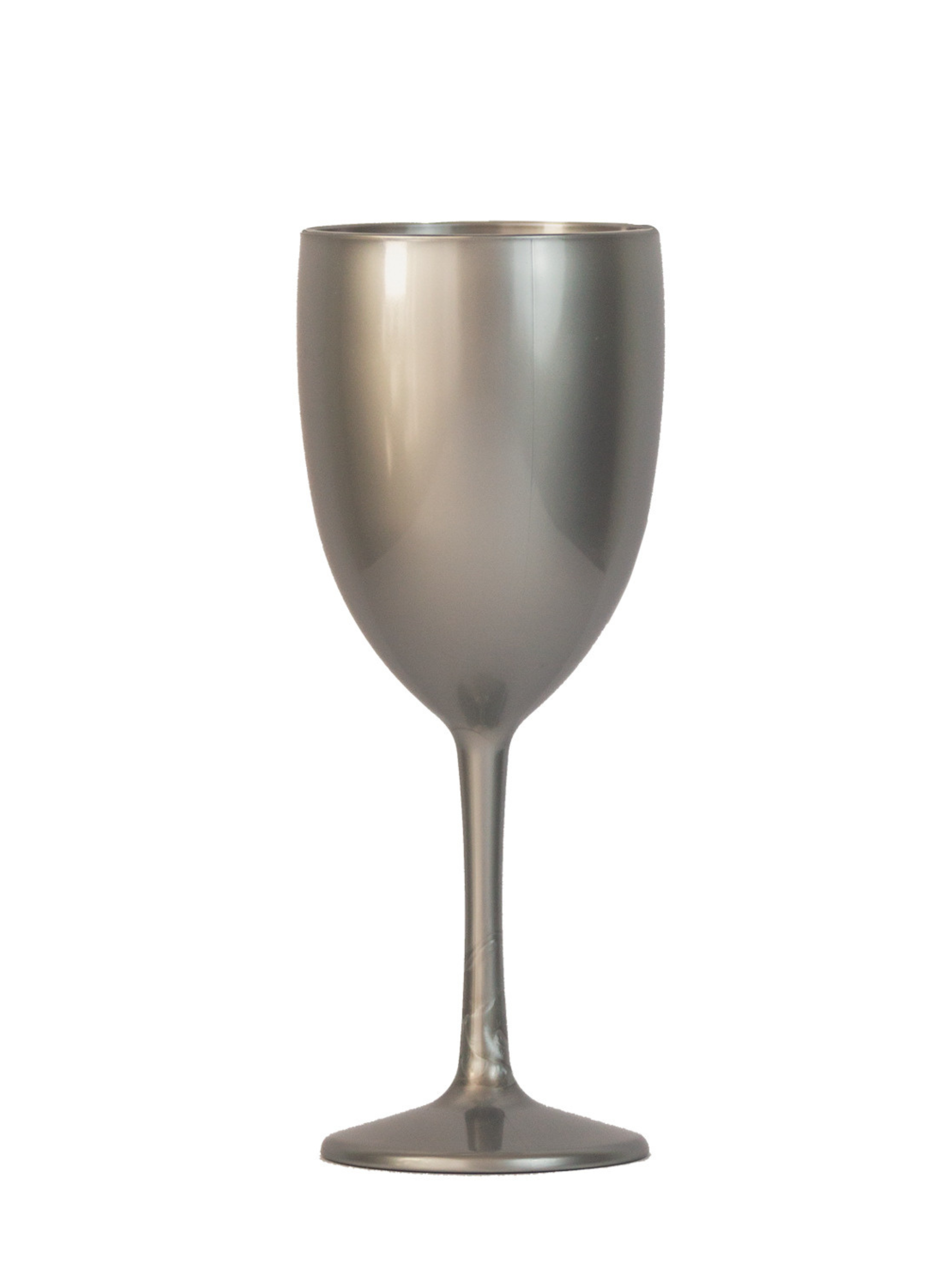 Copas Vino Acrilico 295 ml - Pack 4 - Plateado-1
