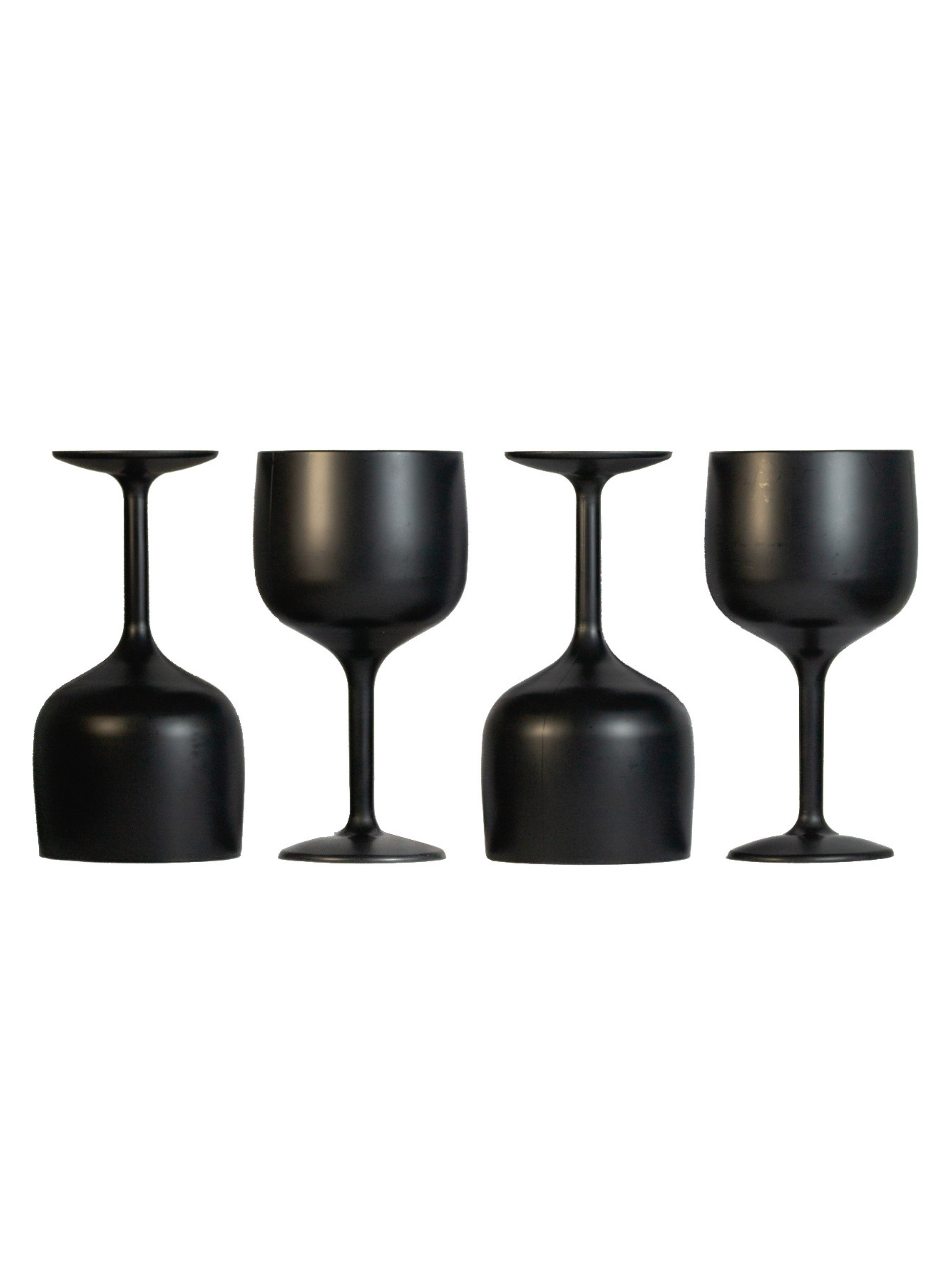 Copas Gin Acrilico 637 ml - Pack 4 - Negro Mate-0