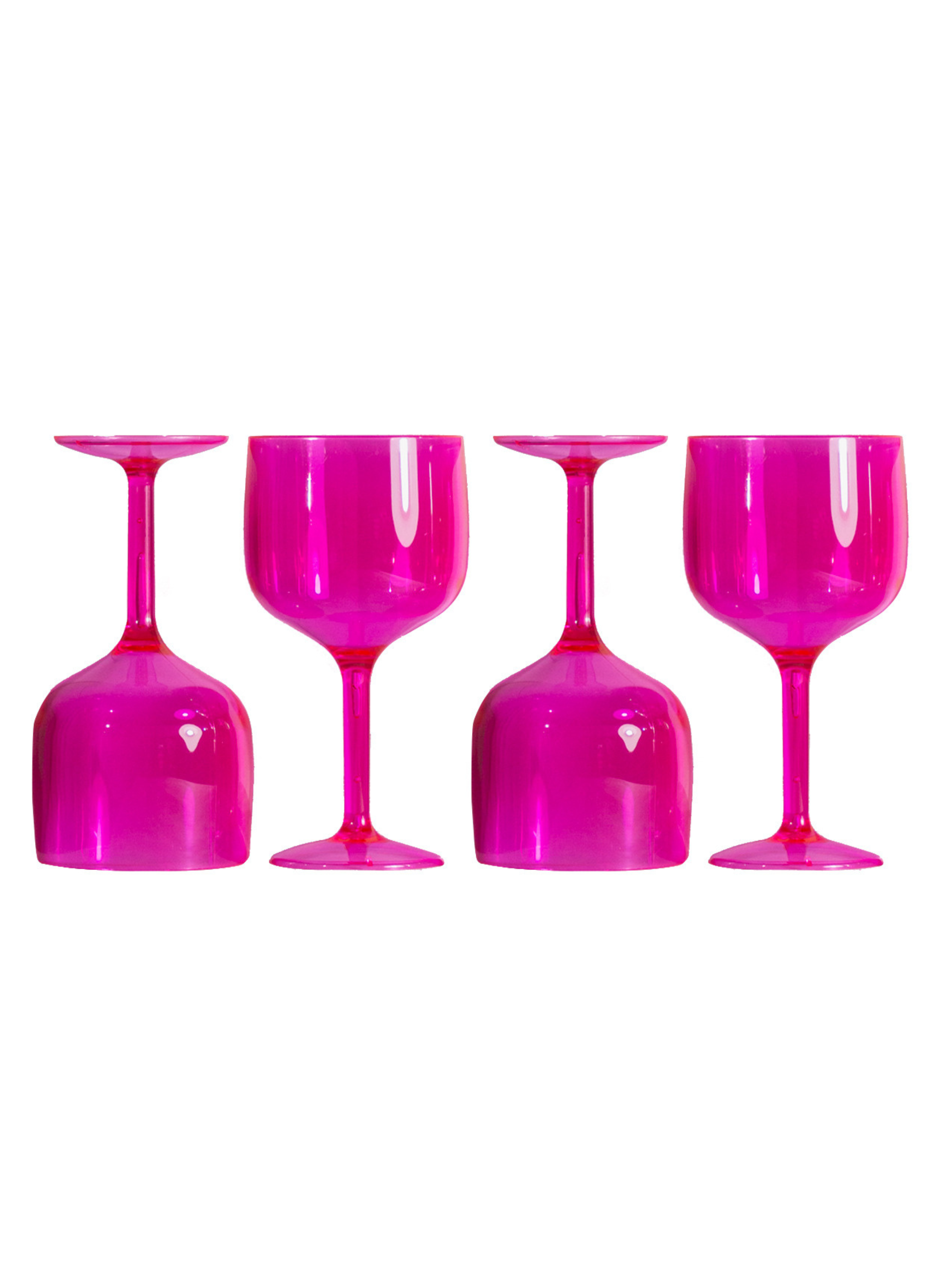 Copas Gin Acrilico 637 ml - Pack 4 - Rosado Traslucido-0