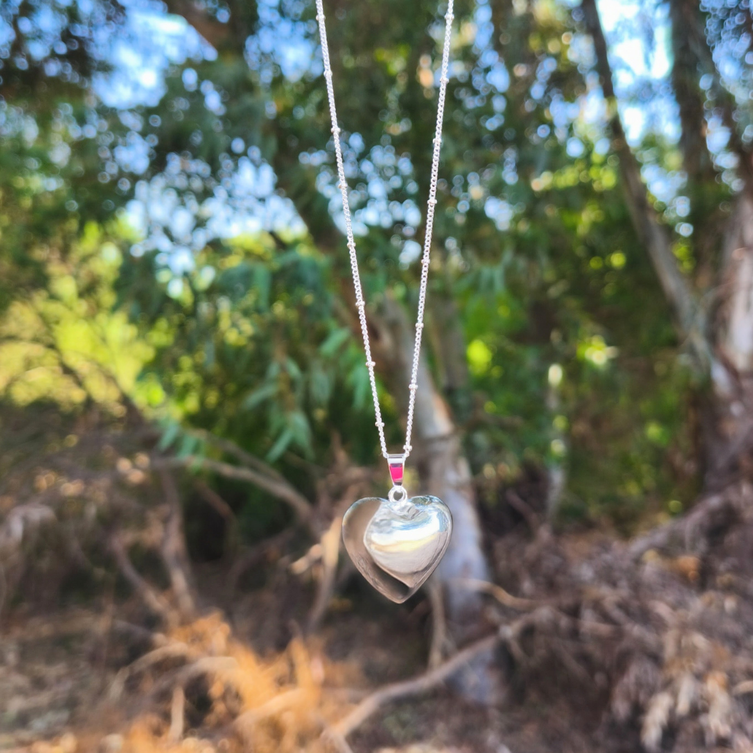 Llamador de ángeles corazón de plata-2