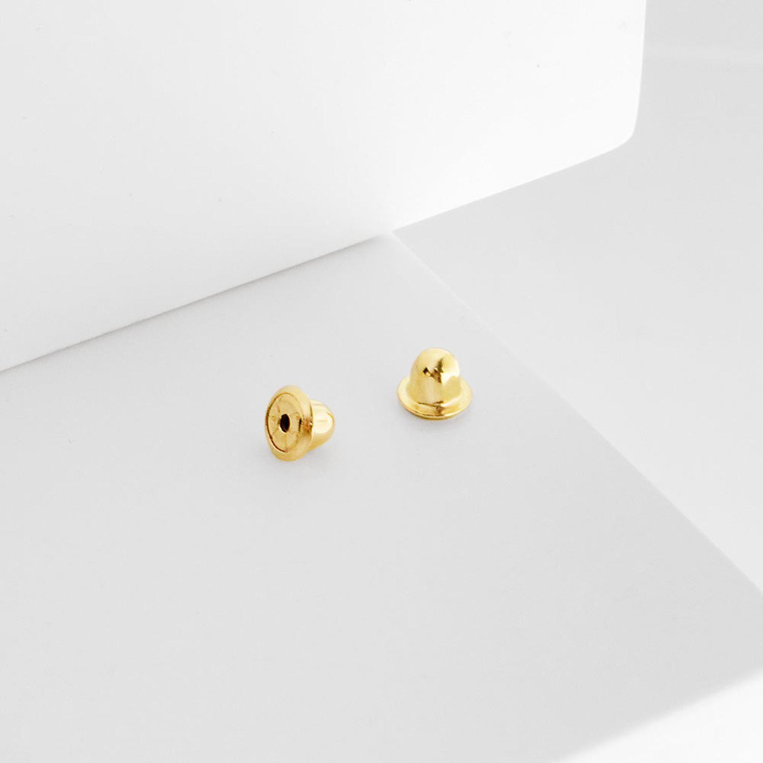 Tornillos de oro amarillo de 14K con cierre de rosca-2