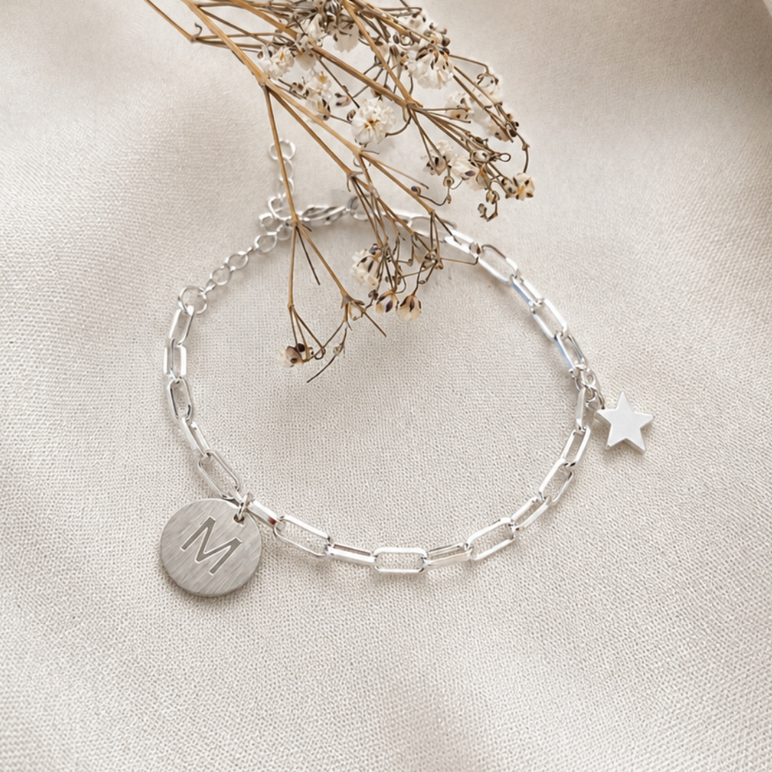 Pulsera plata Bendito amor personalizada-0