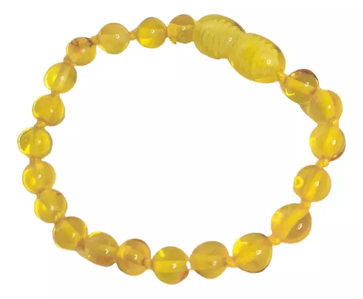 Pulsera Ámbar Mis Dientes Bebé 14 Cm (ámbar Certificado)-0