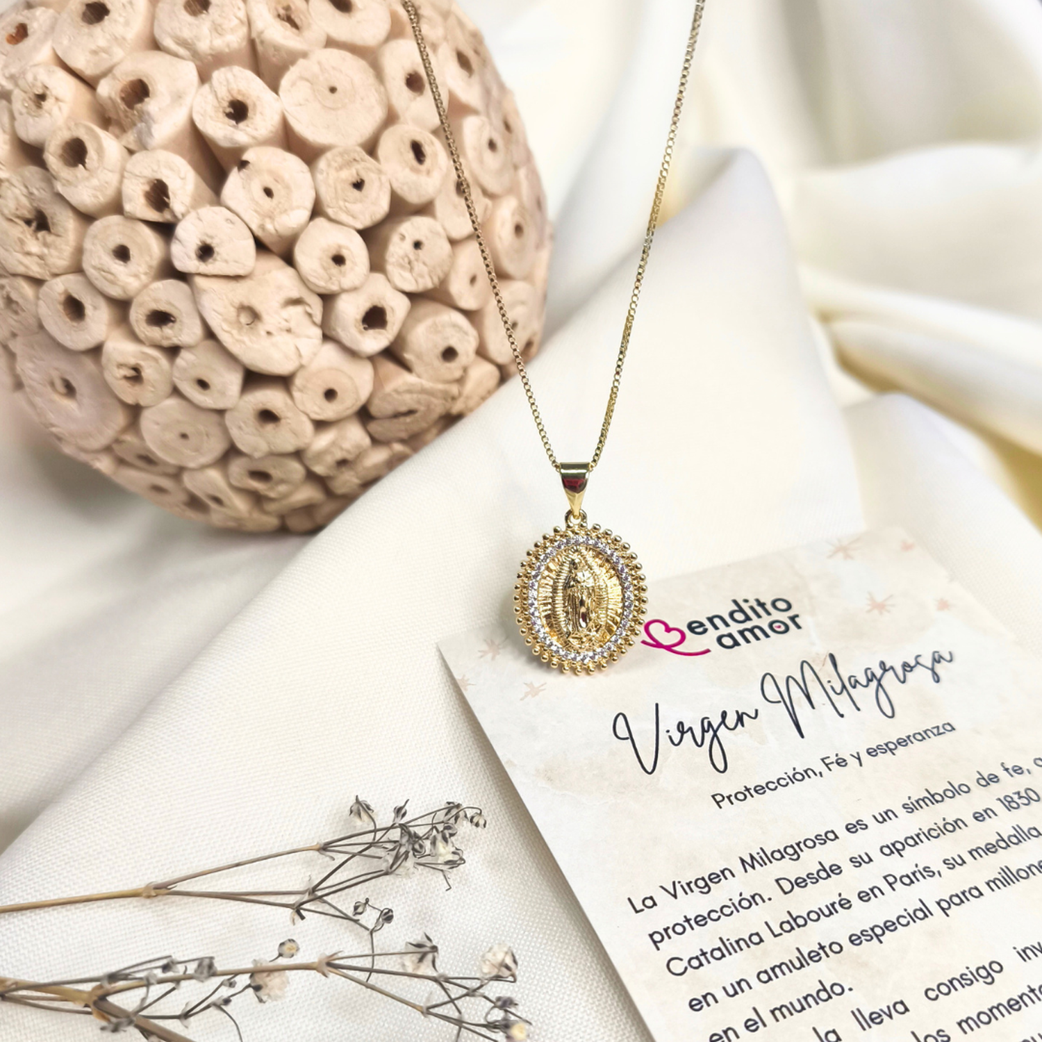 Cadena oro virgen de los rayos y circones-2