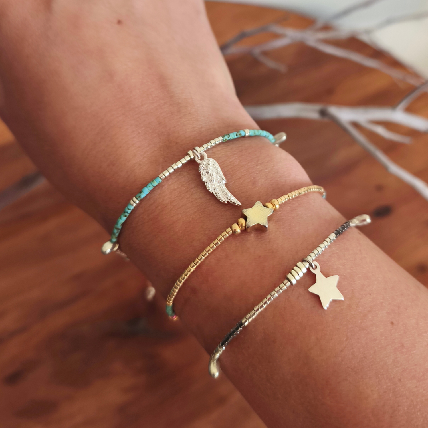 Pulsera amazonas y turquesa amor-0