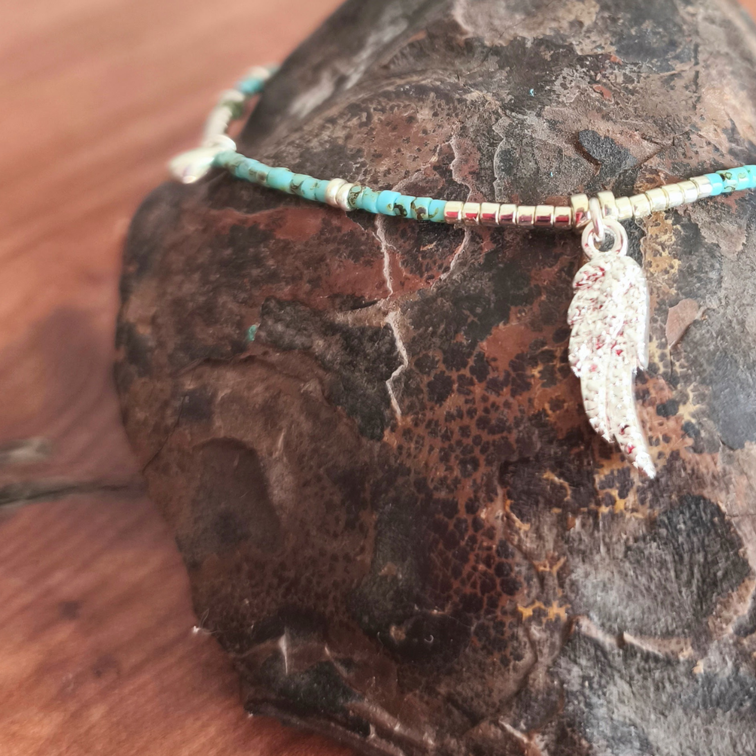 Pulsera amazonas y turquesa amor-1