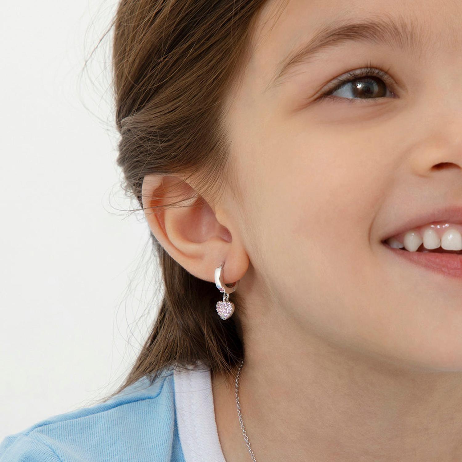 Aros Infantiles Corazón con Circones Plata 925 – In Season Jewelry-3