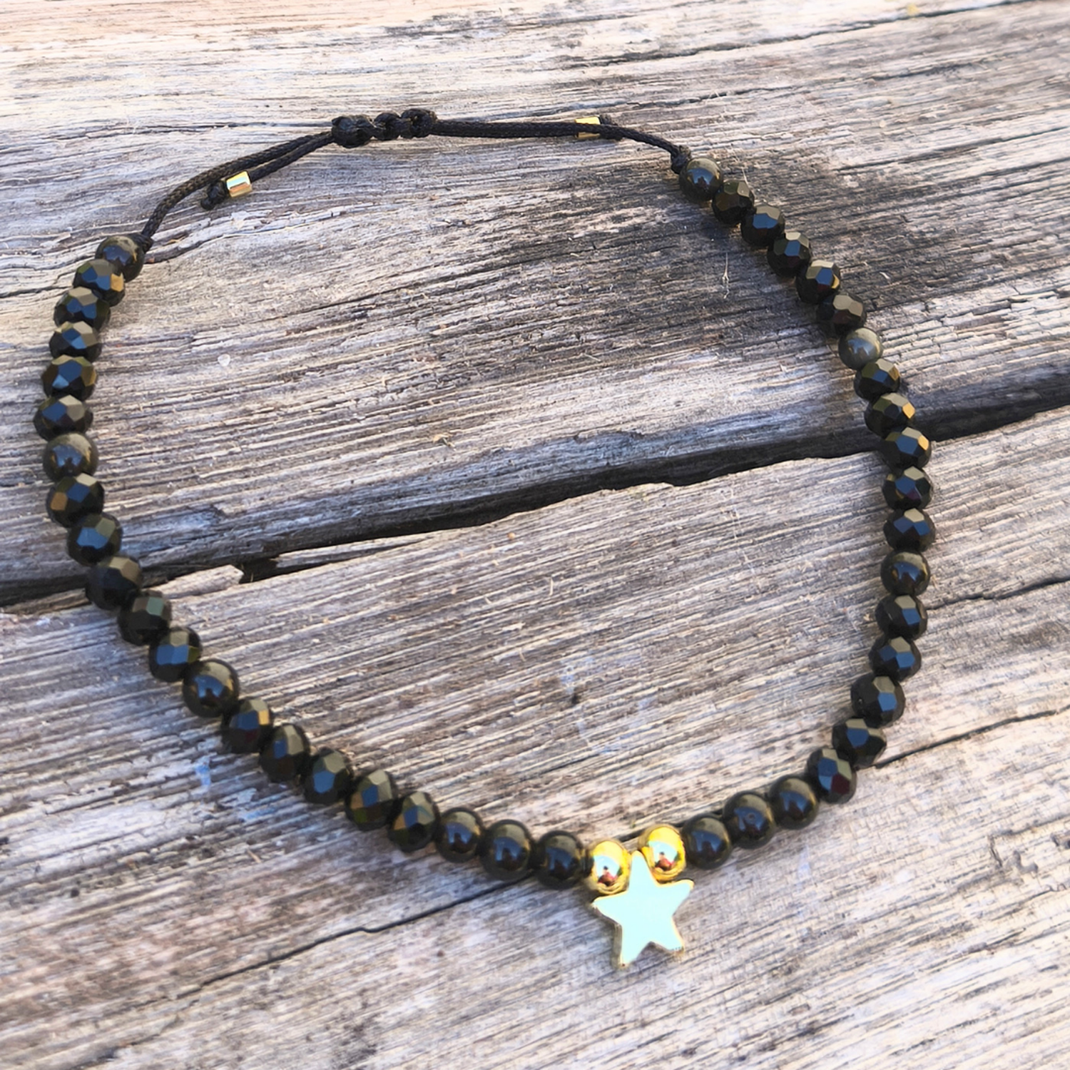 Pulsera obsidiana y cristales-0