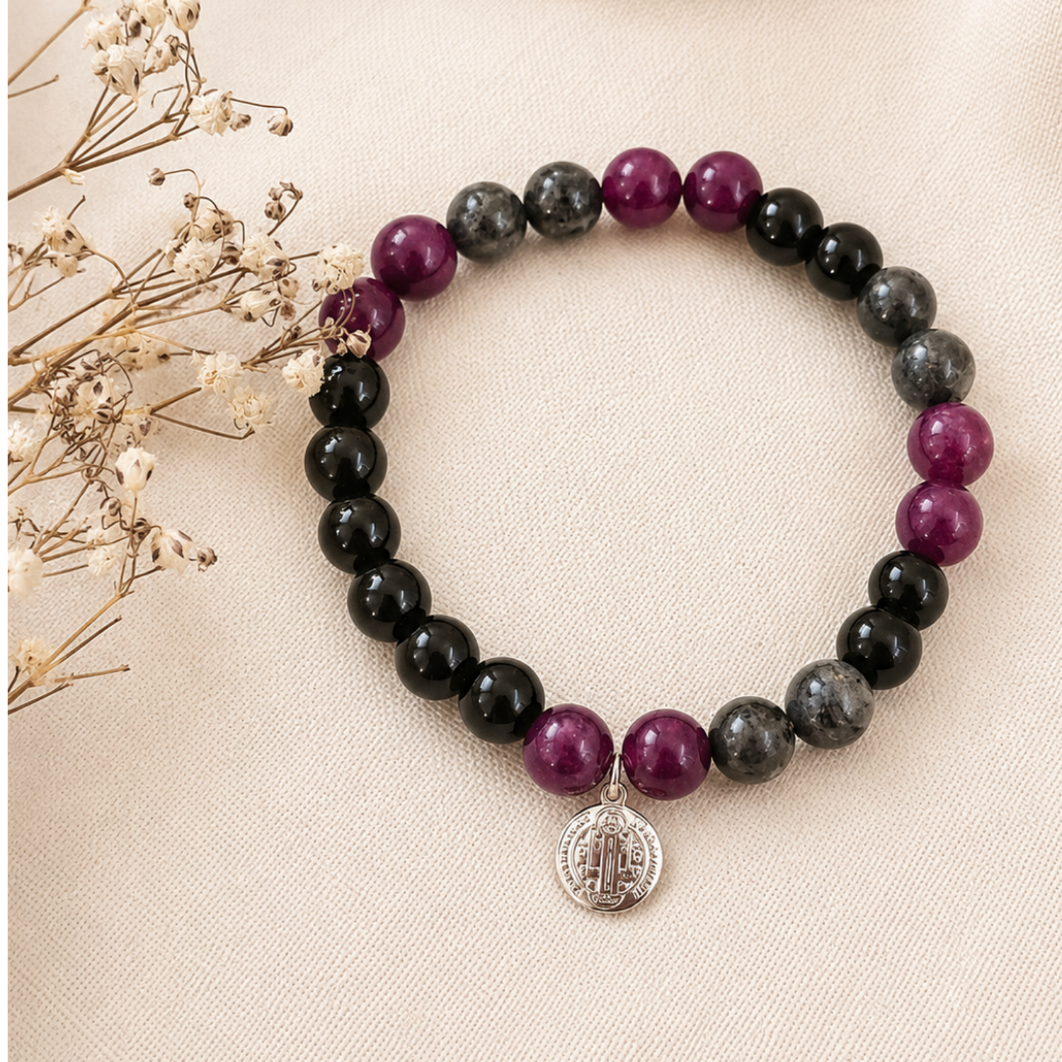 Pulsera femenina Onix y Agata San Benito-0