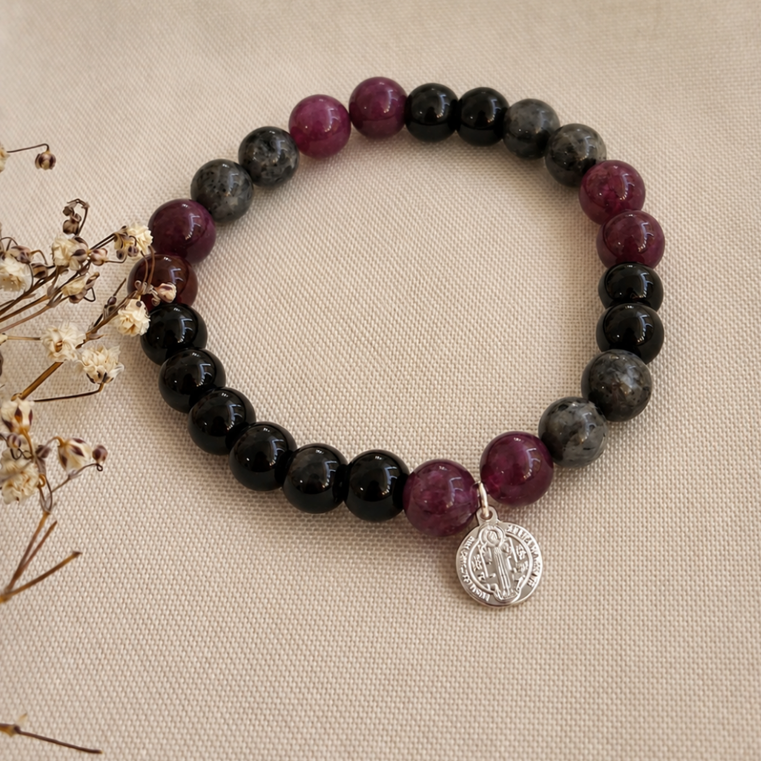 Pulsera femenina Onix y Agata San Benito-1