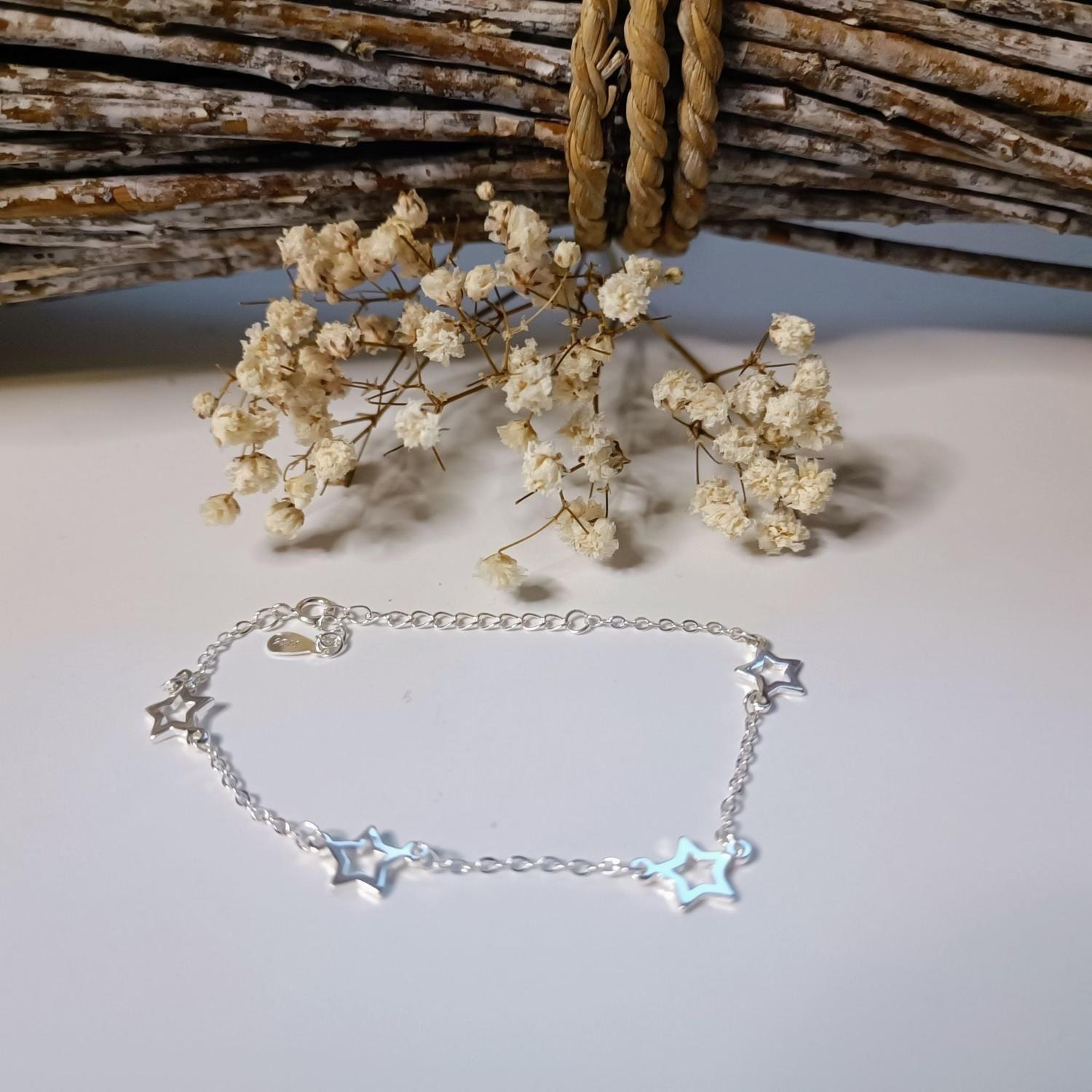 Pulsera de plata Mis Estrellas 17 cm-2