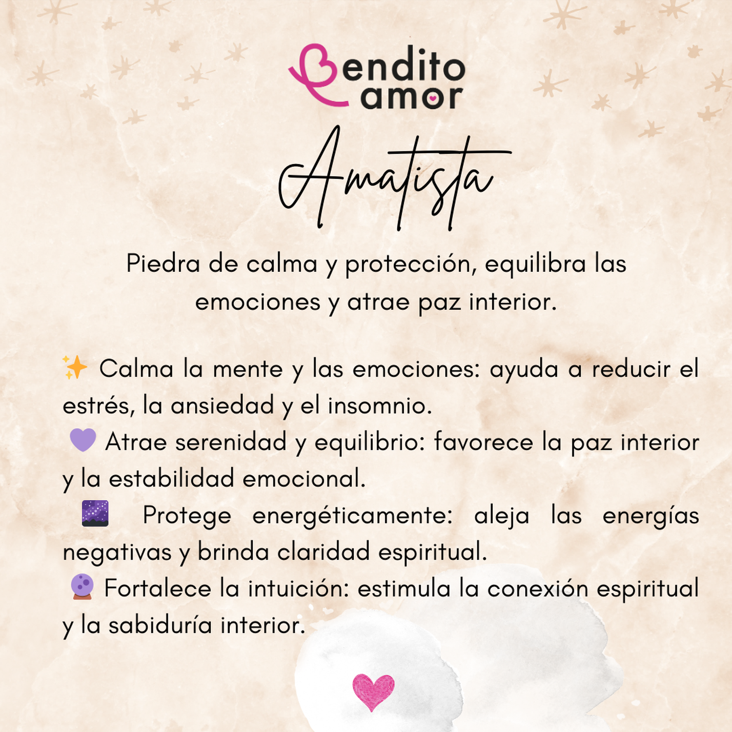 Pulsera elasticada de piedra amatista natural – protección y paz interior para el día a día-3