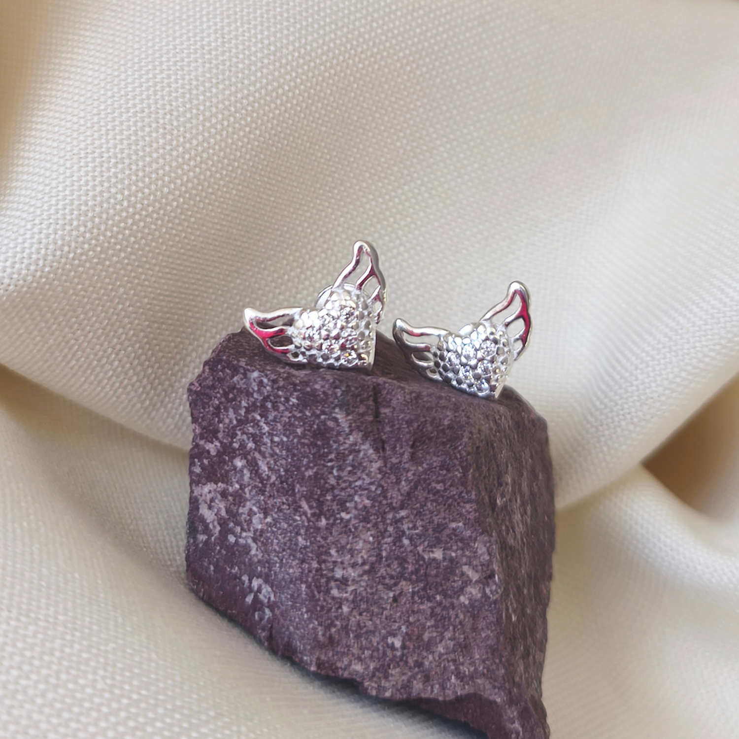 Aros corazón guardián _ plata 925-0