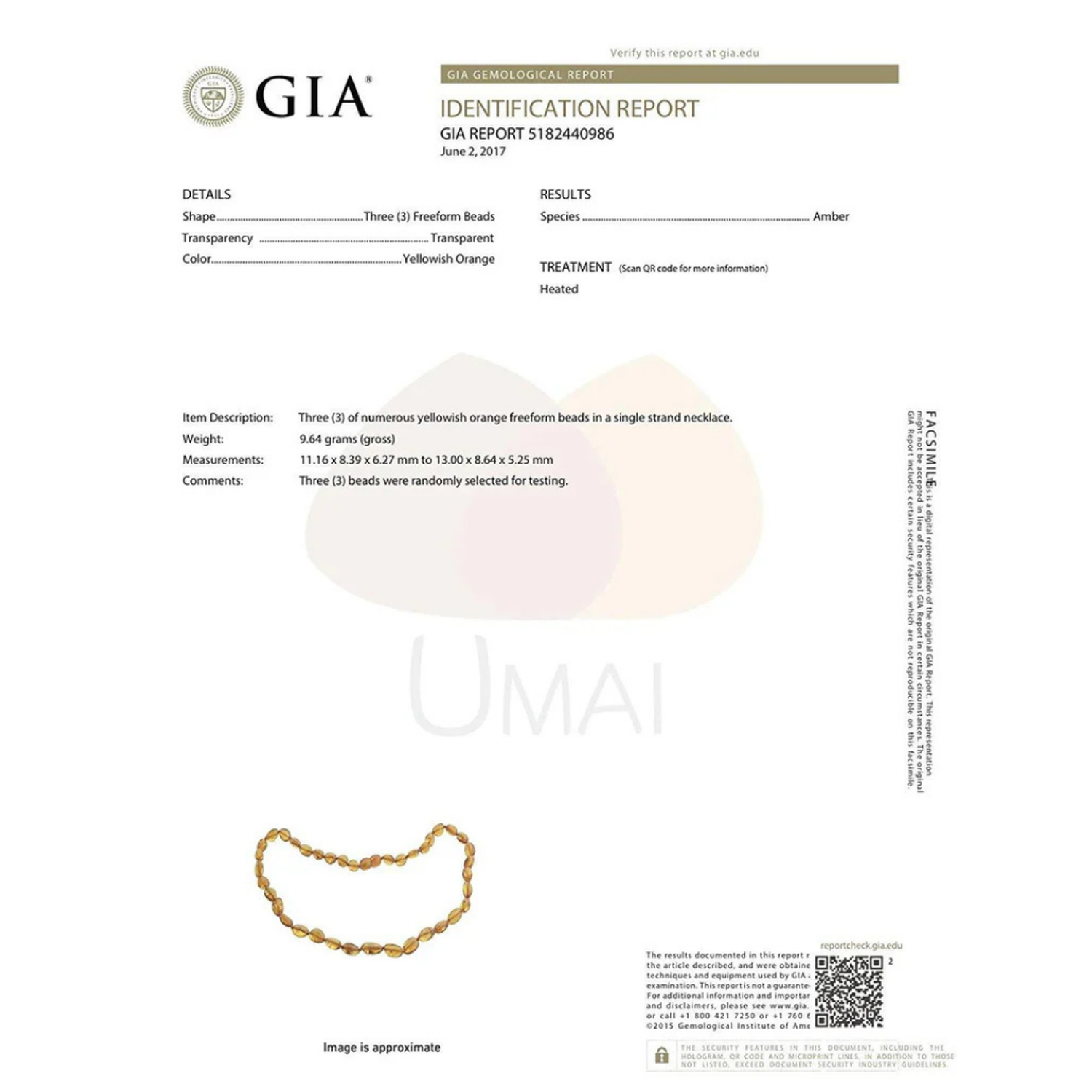 Collar ámbar báltico natural 36 cm-2