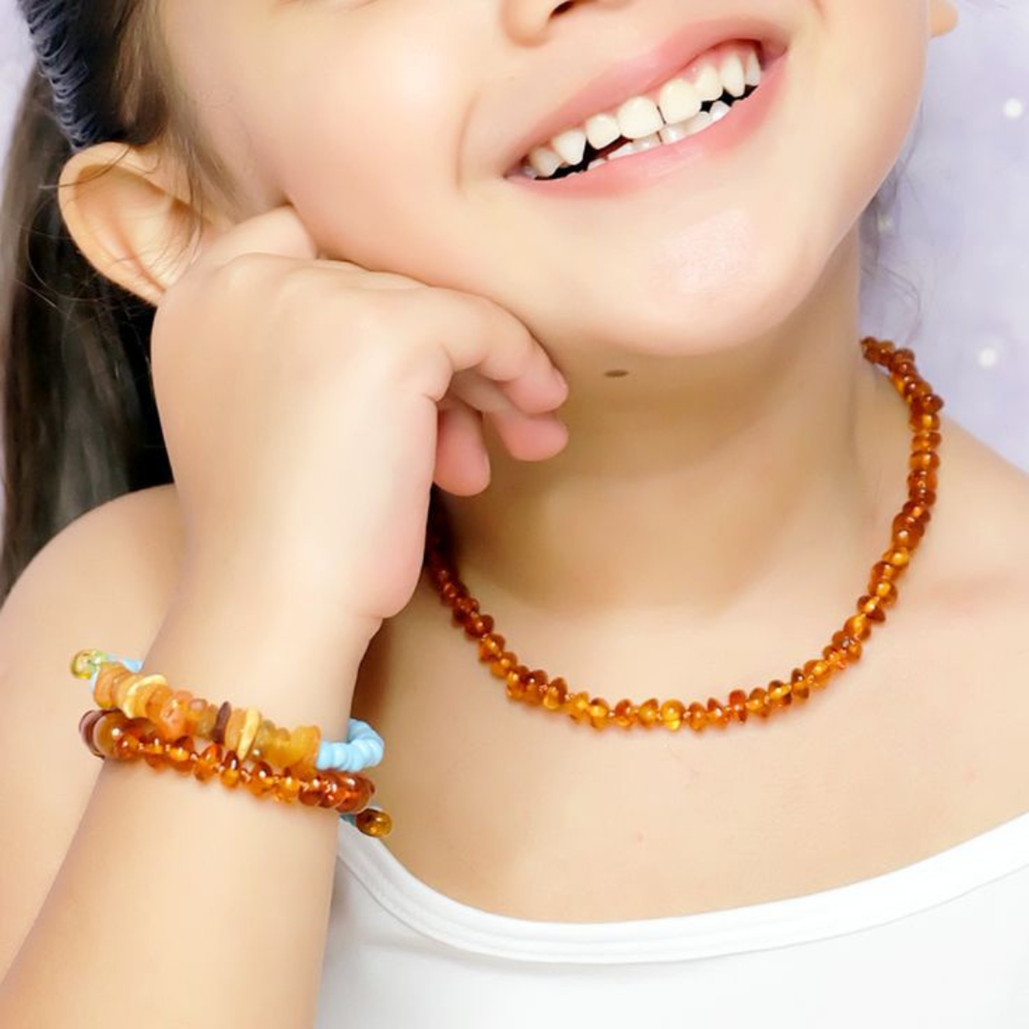 Collar ámbar báltico bebé 36 cm certificado-2