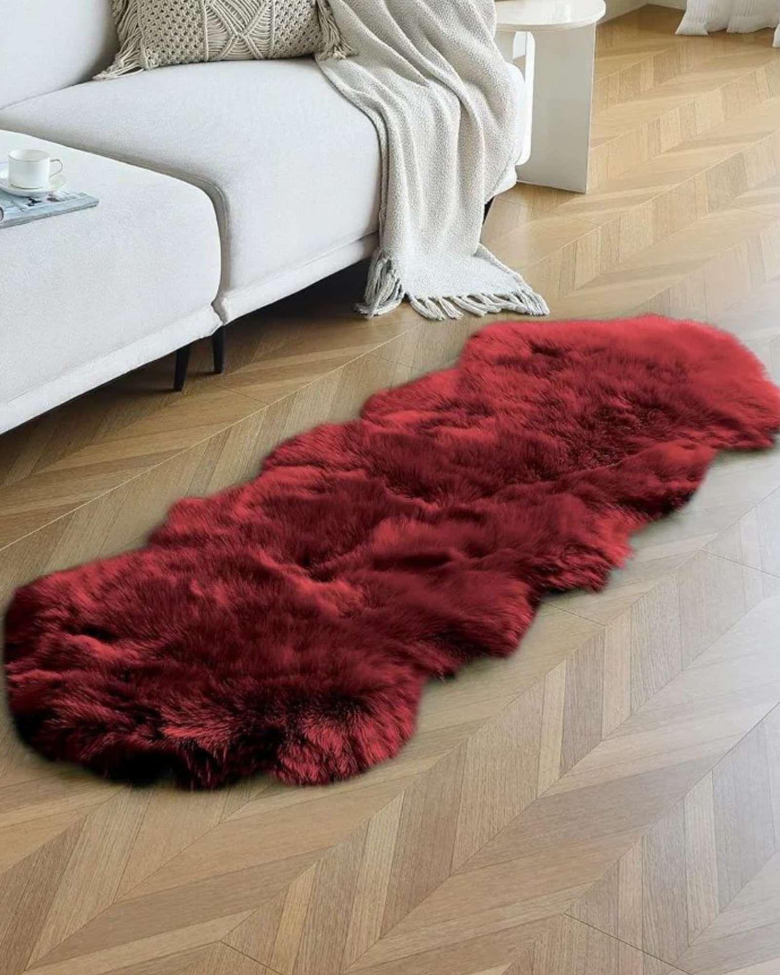 Juego de 2 Alfombra peluda decorativa ultra suave m5-2