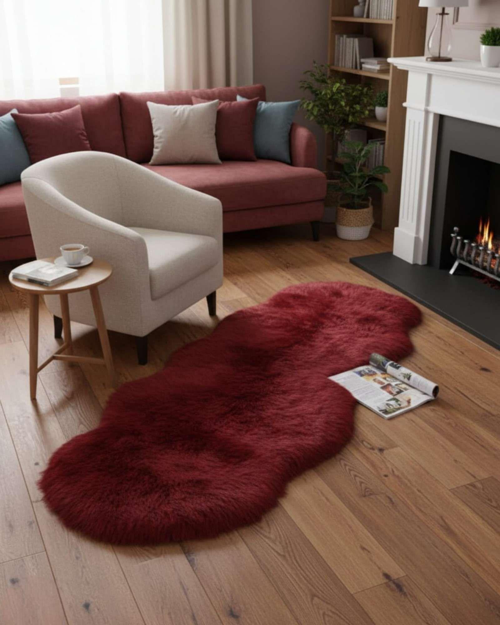 Juego de 2 Alfombra peluda decorativa ultra suave m5-3