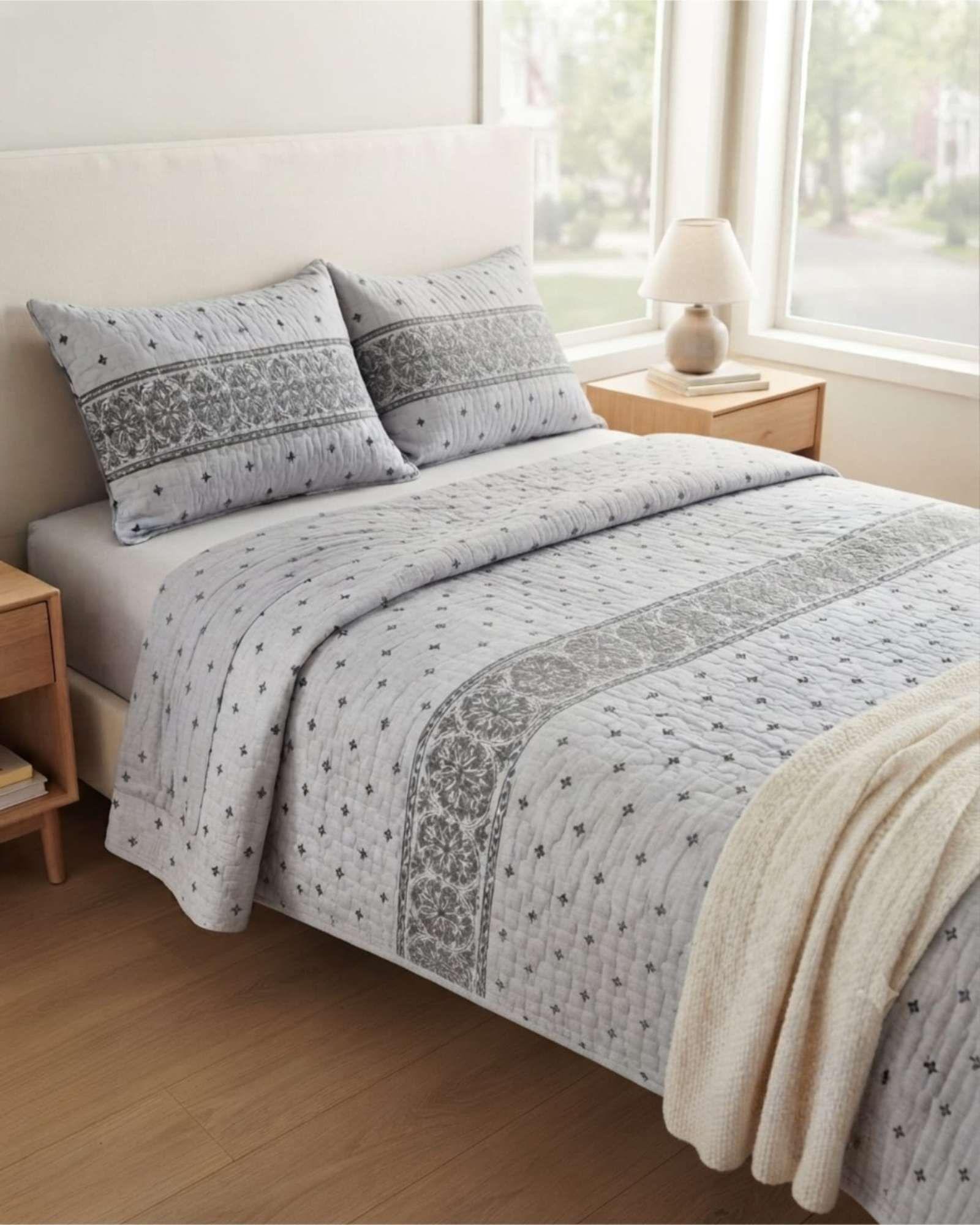 Quilt Delgado Para Verano Fresco King Mas Almohadas m1-0