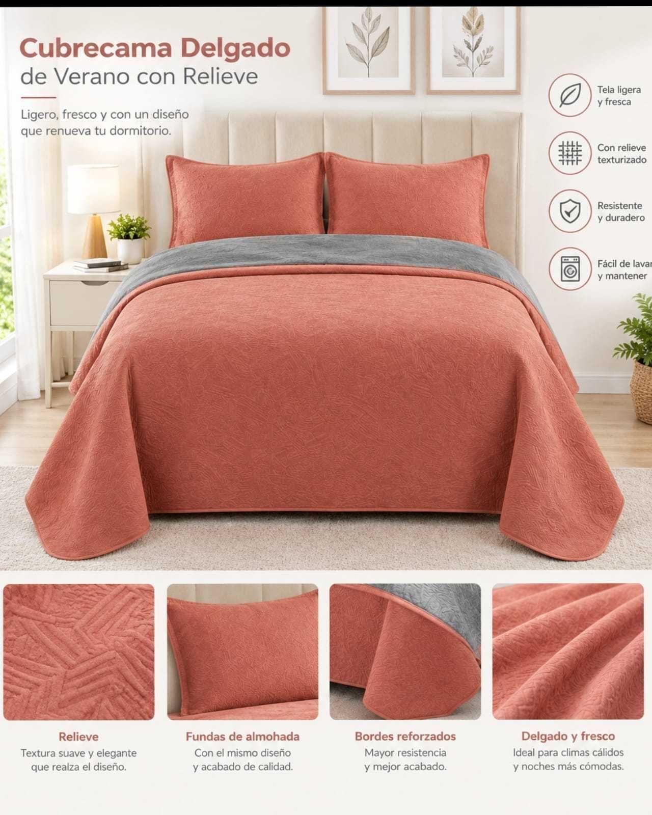 Quilt Delgado Para Verano Fresco King m24-4