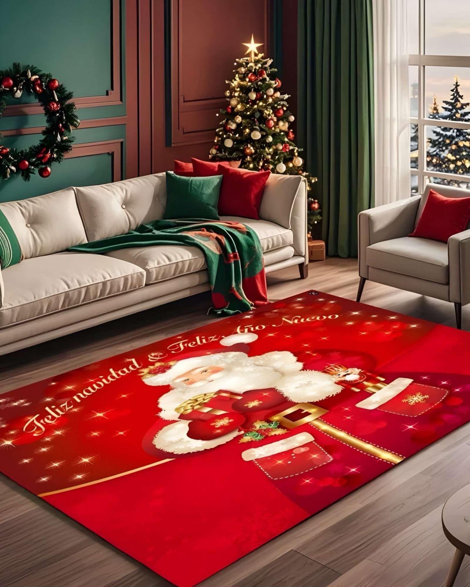 ALFOMBRA NAVIDEÑA PARA LIVING COMEDOR 180cm x 200 cm N05-3