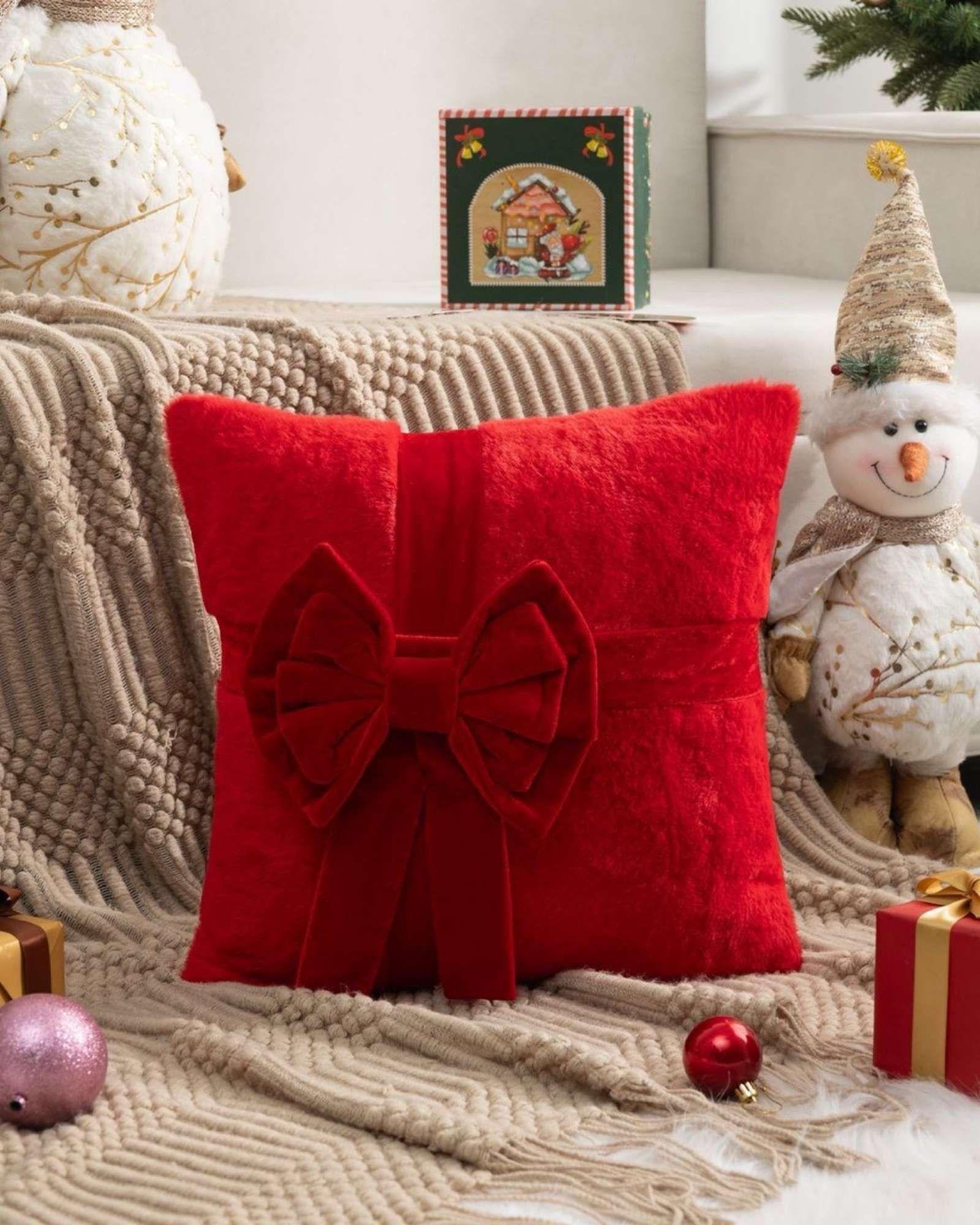 SET DE 4 FUNDAS DE COJIN PARA NAVIDAD 3D   B7-1