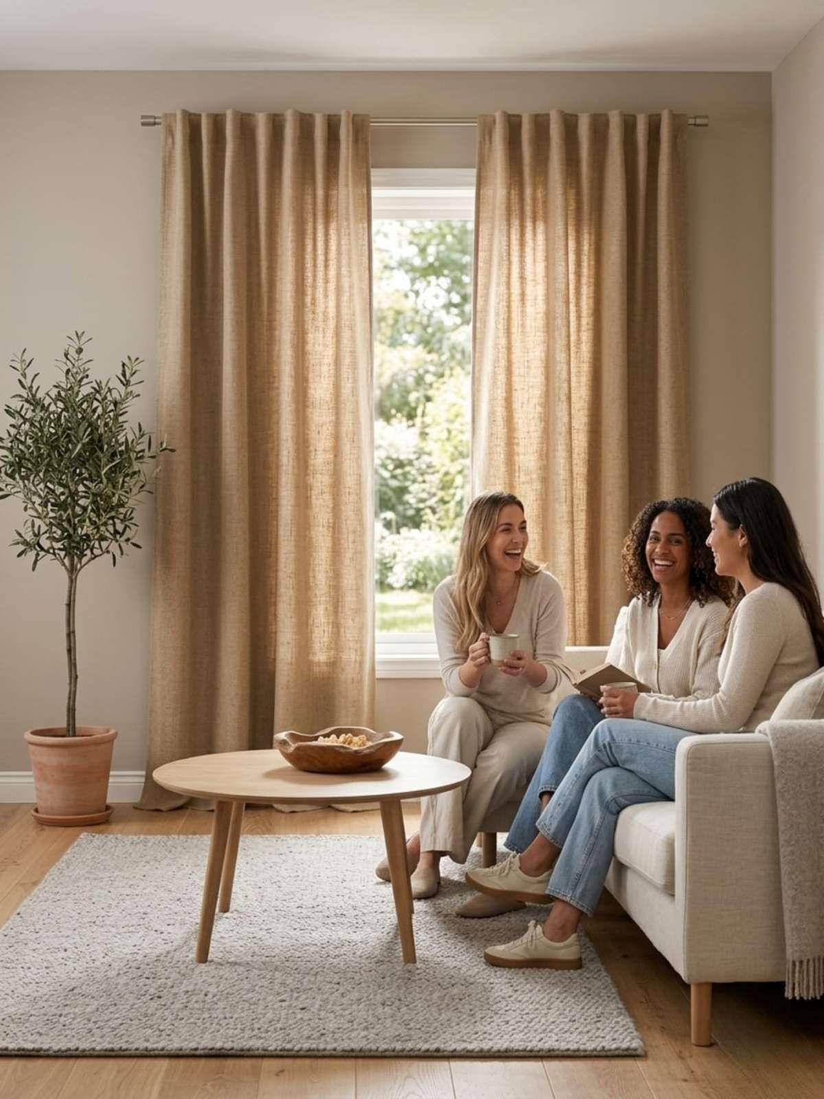 Set de Cortina Blackout mas vicillo 140x220 cm beige-4
