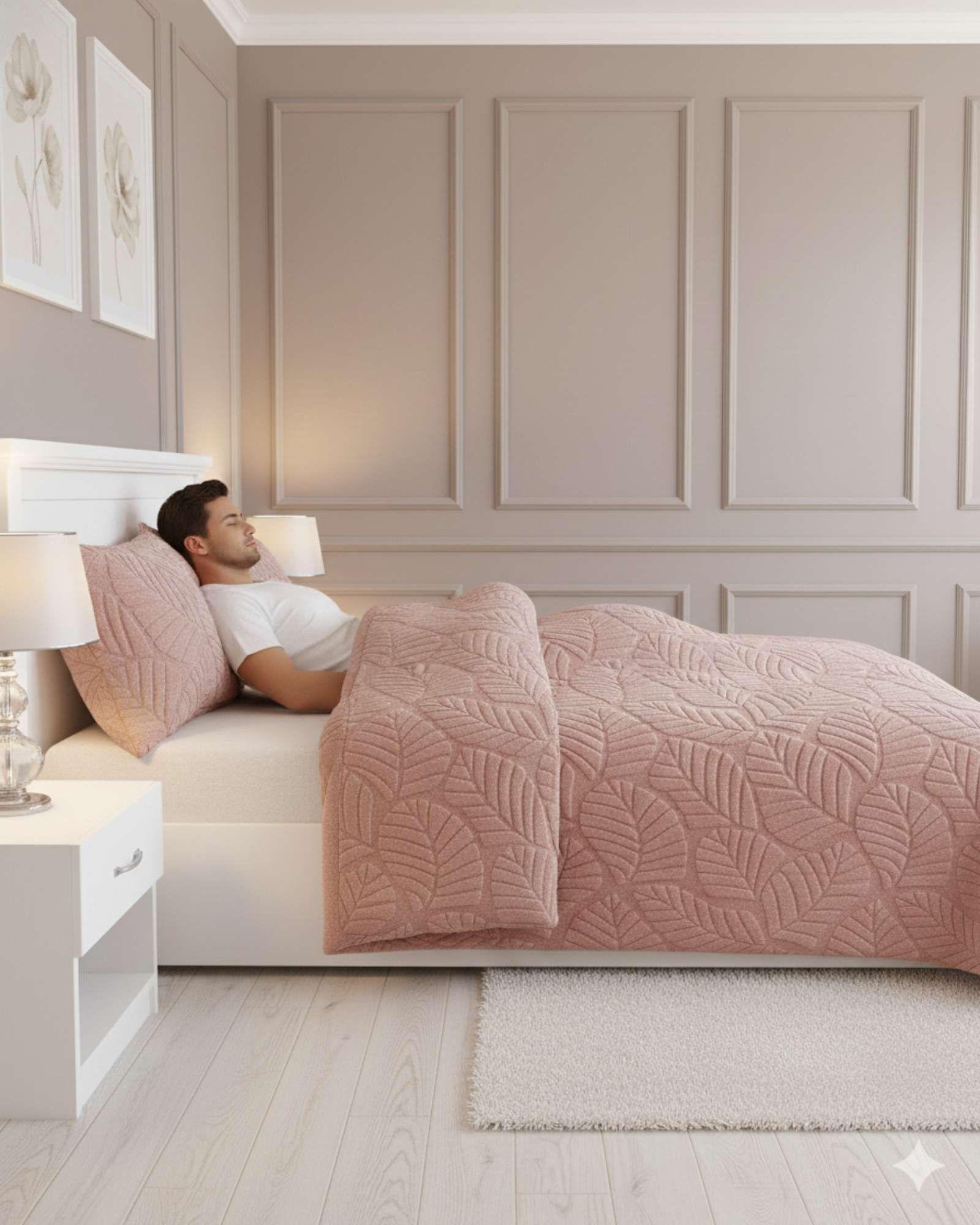 CHIPORRO PREMIUN CUBRECAMA DE INVIERNO 2 PLAZA ROSA -3