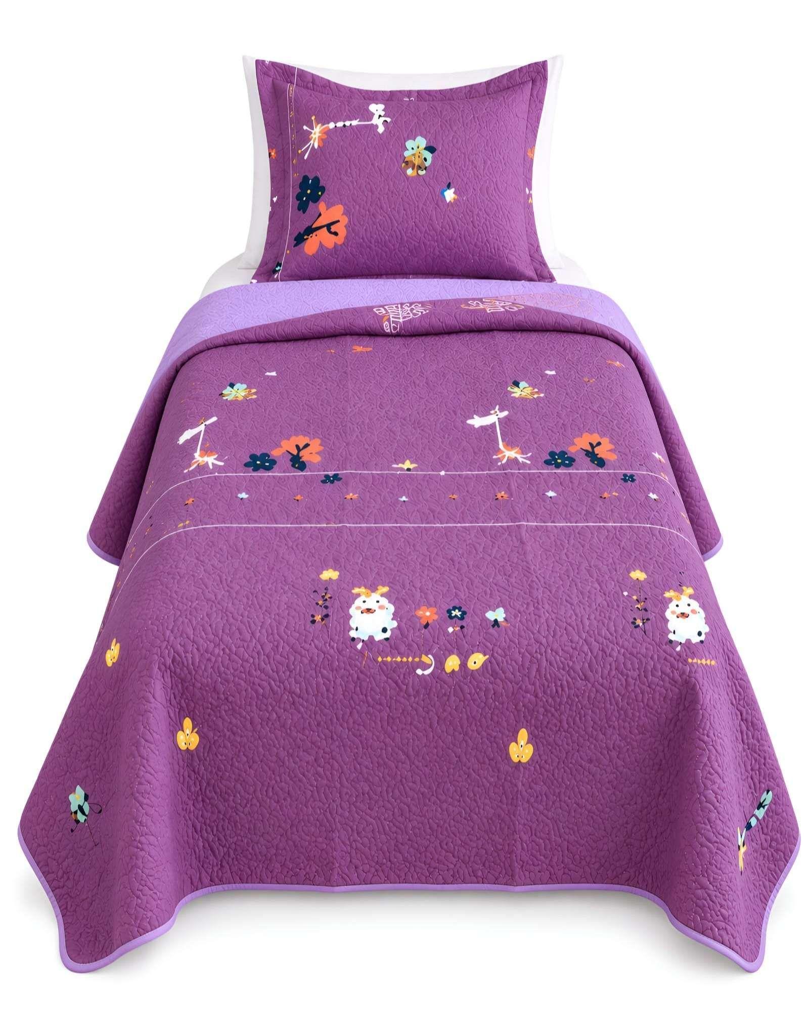 Cubrecamas Quilt Plaza Y Media Textura Suave Y Fresca m12-2