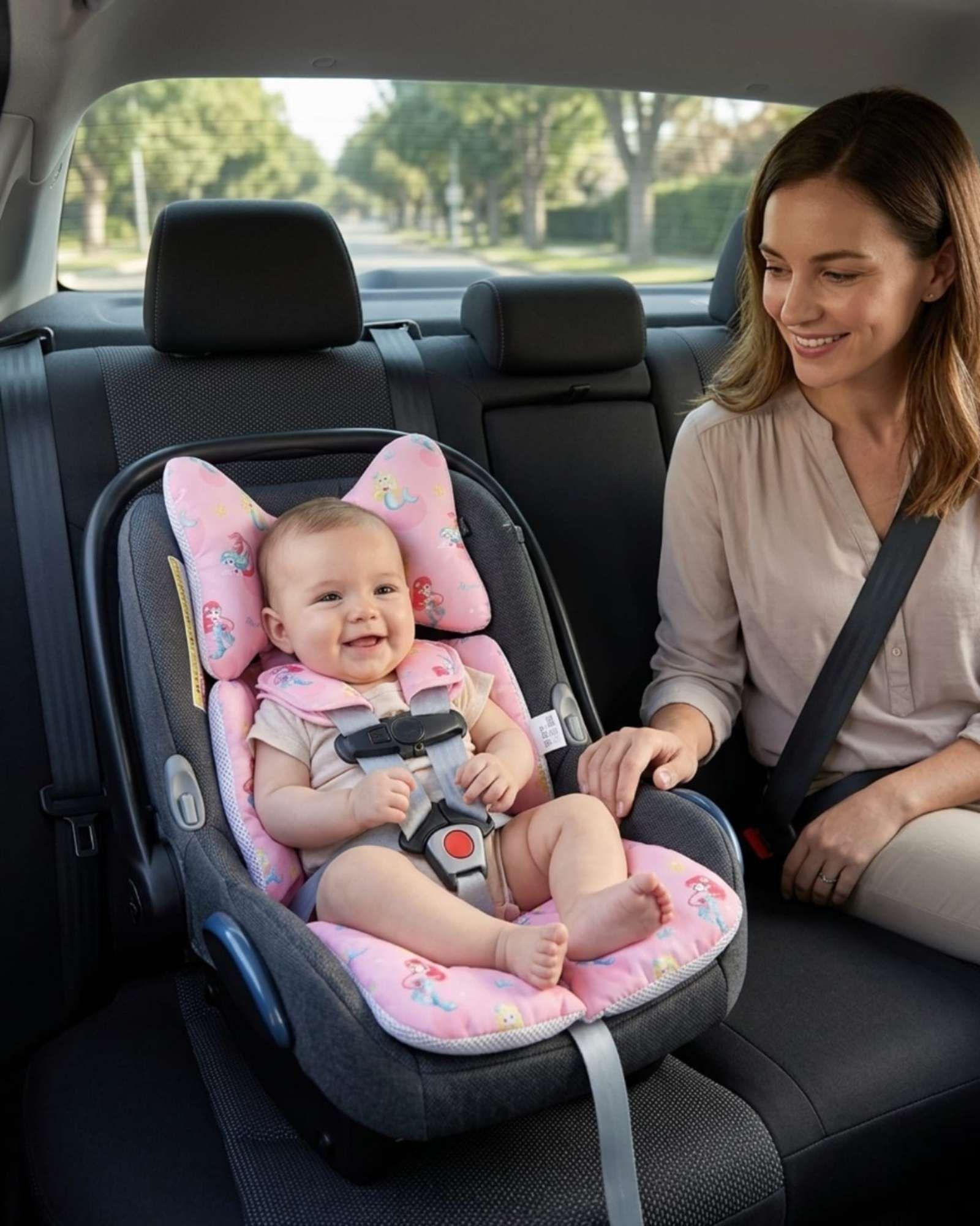 Cojín Reductor para asientos de Lujo para Bebés - Confort y Soporte Total color rosa-4