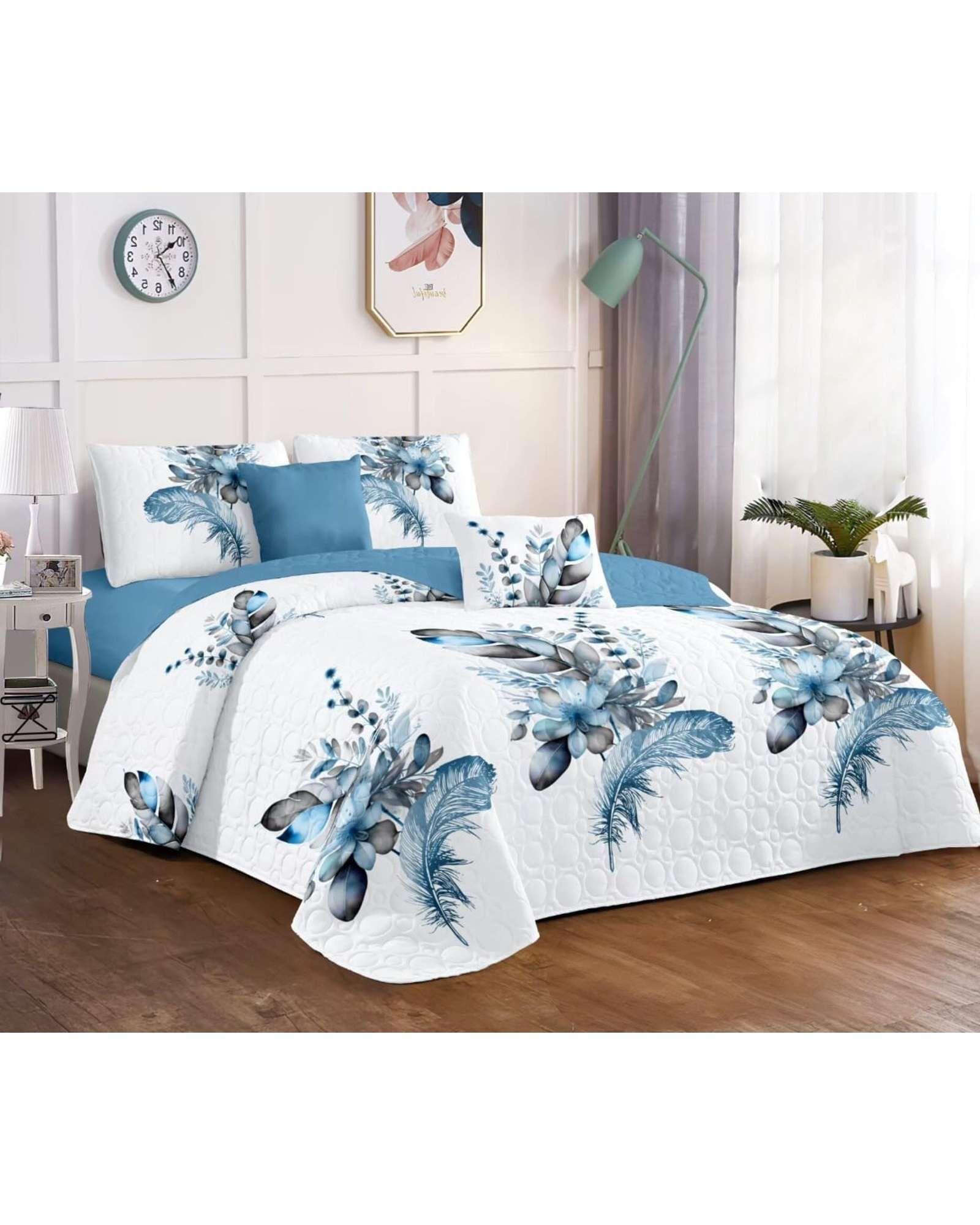 COBERTOR QUILT PRIMAVERA VERANO PLAZA Y MEDIA D10-2