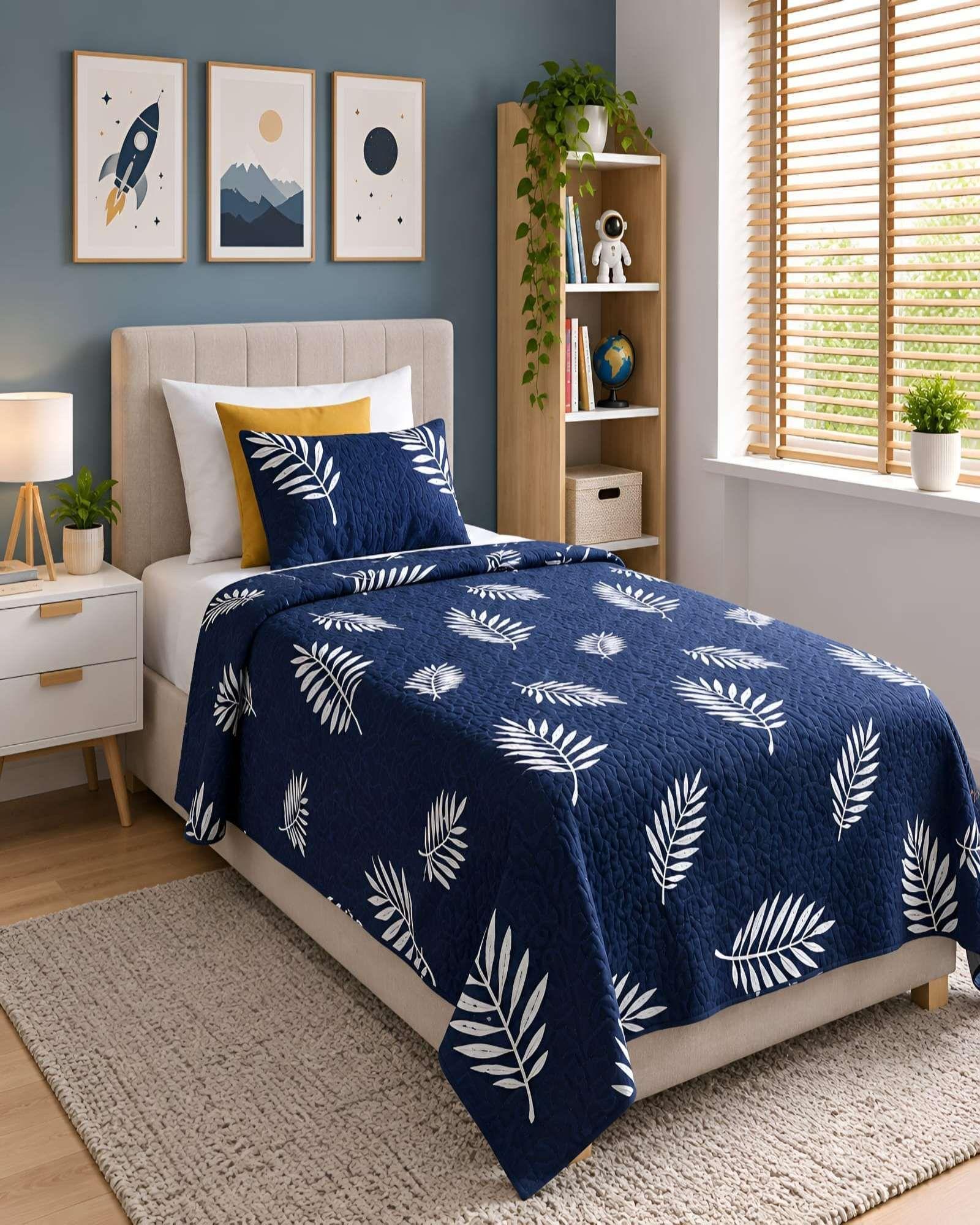 Cubrecamas Quilt Plaza Y Media Mas Almohada Textura Suave Y Fresca m15-2
