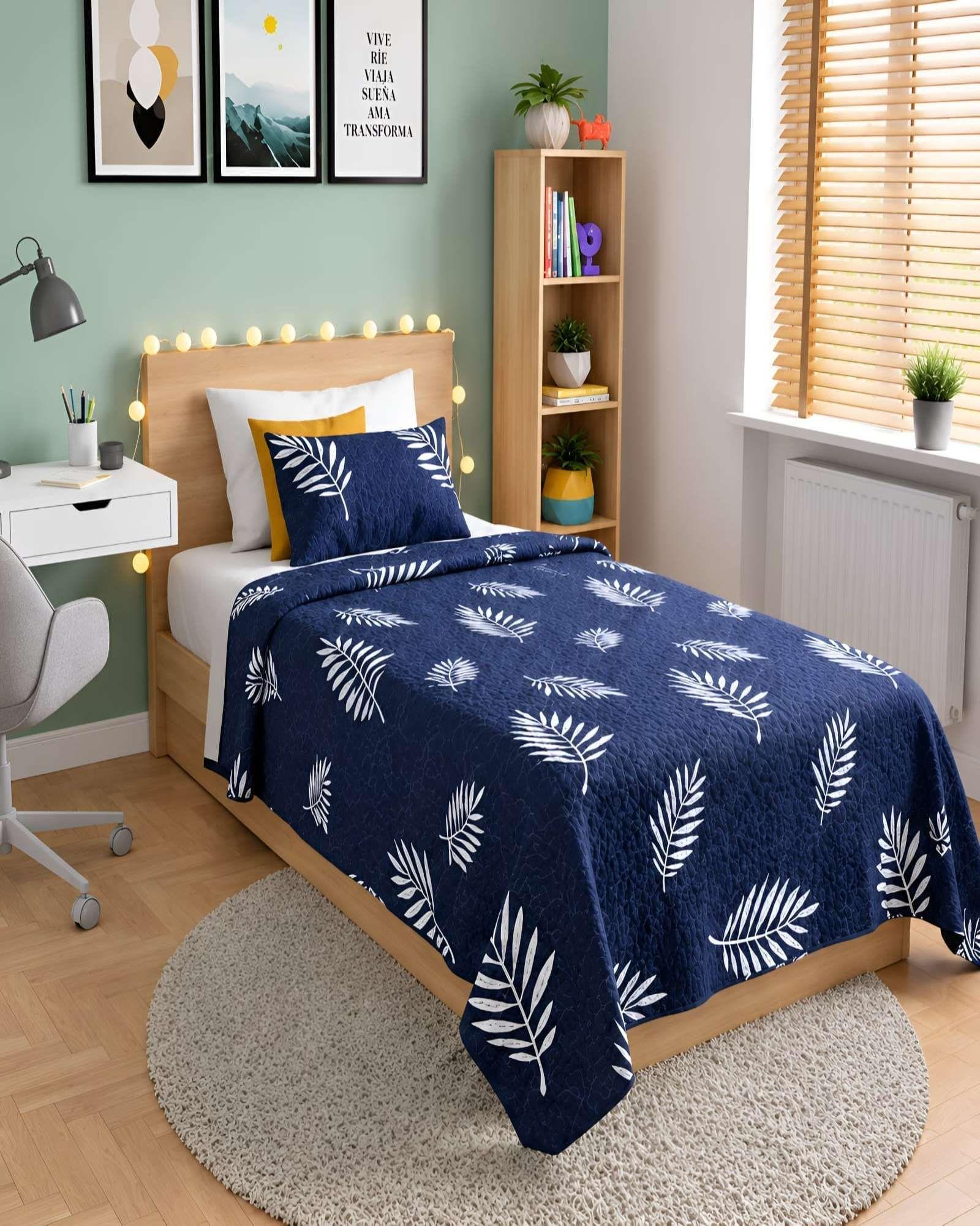 Cubrecamas Quilt Plaza Y Media Mas Almohada Textura Suave Y Fresca m15-3