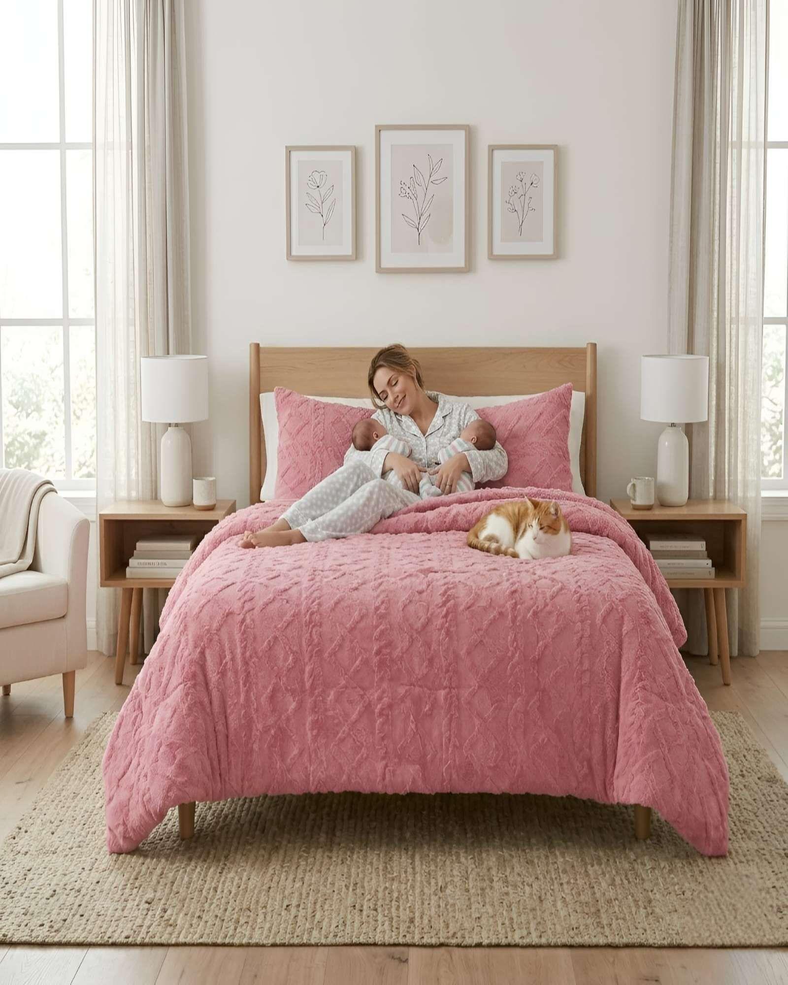 Cubrecama 2 Plazas Con Relieve Cobertor Elegante Suave D7-3