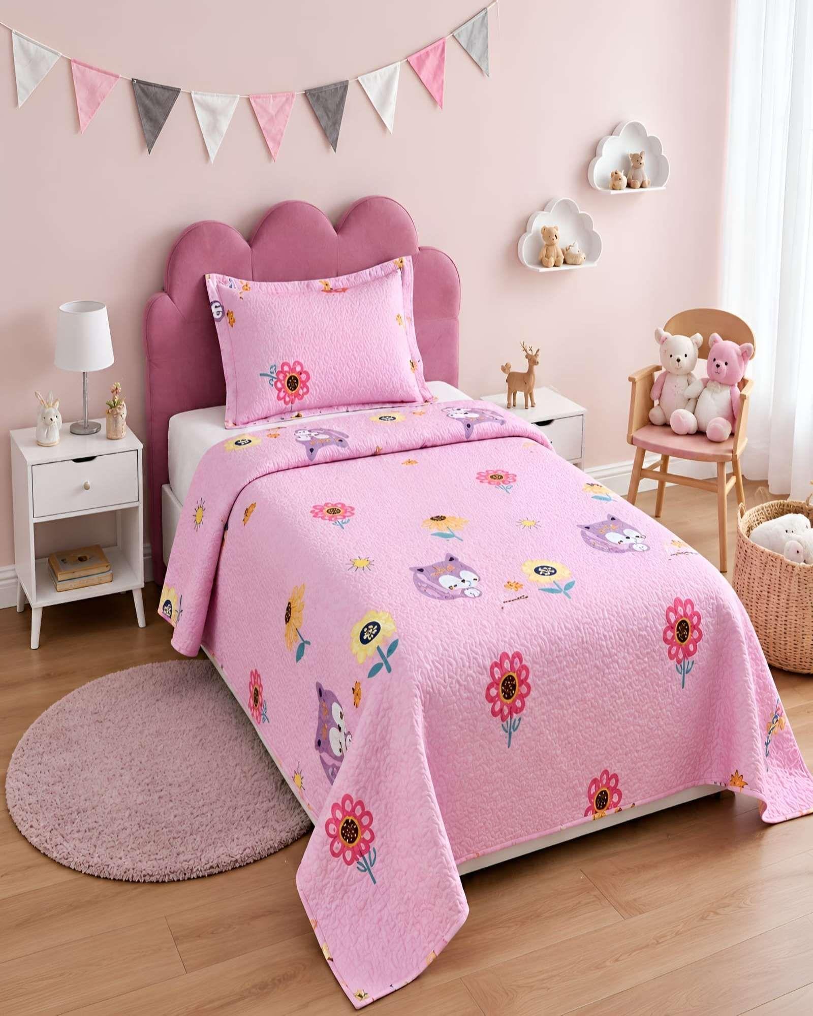 Cubrecamas Quilt Plaza Y Media Mas Almohada Textura Suave Y Fresca m1-1