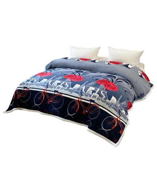 FRAZADA PARA INVIERNO CON CHIPORRO 1.5 PLAZA GRIS  D03-0