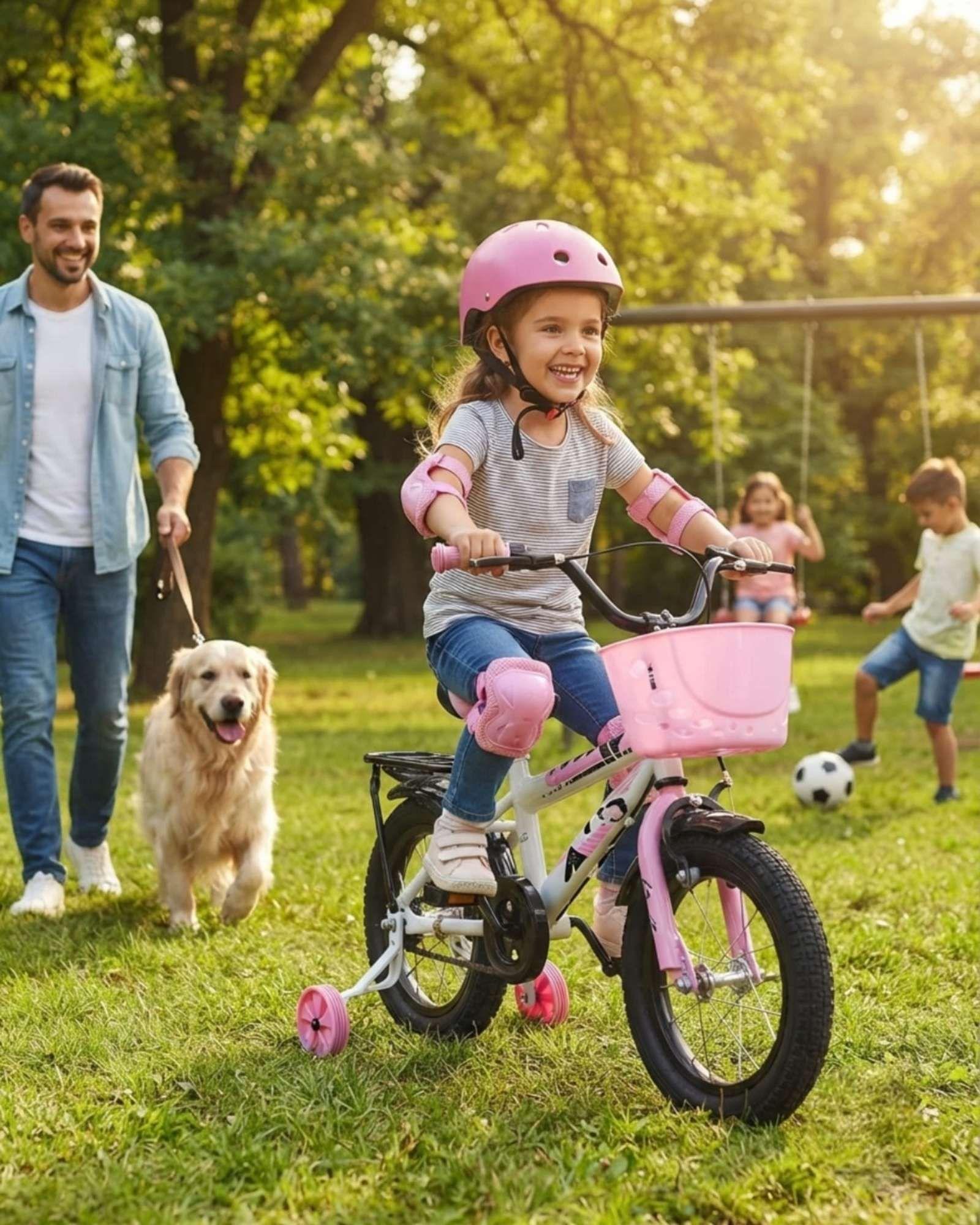 Bicicleta Para Niños Aro 14 Con Kit De Protección Y Casco 06-3