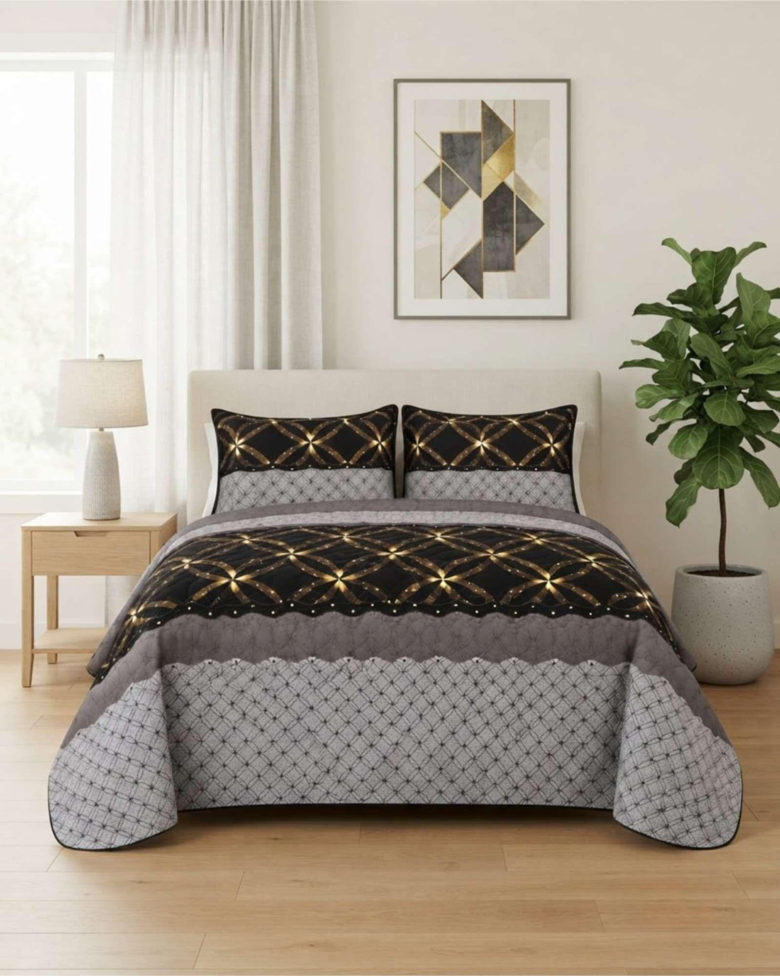 Quilt Delgado Para Verano Fresco King Mas Almohadas m10-3