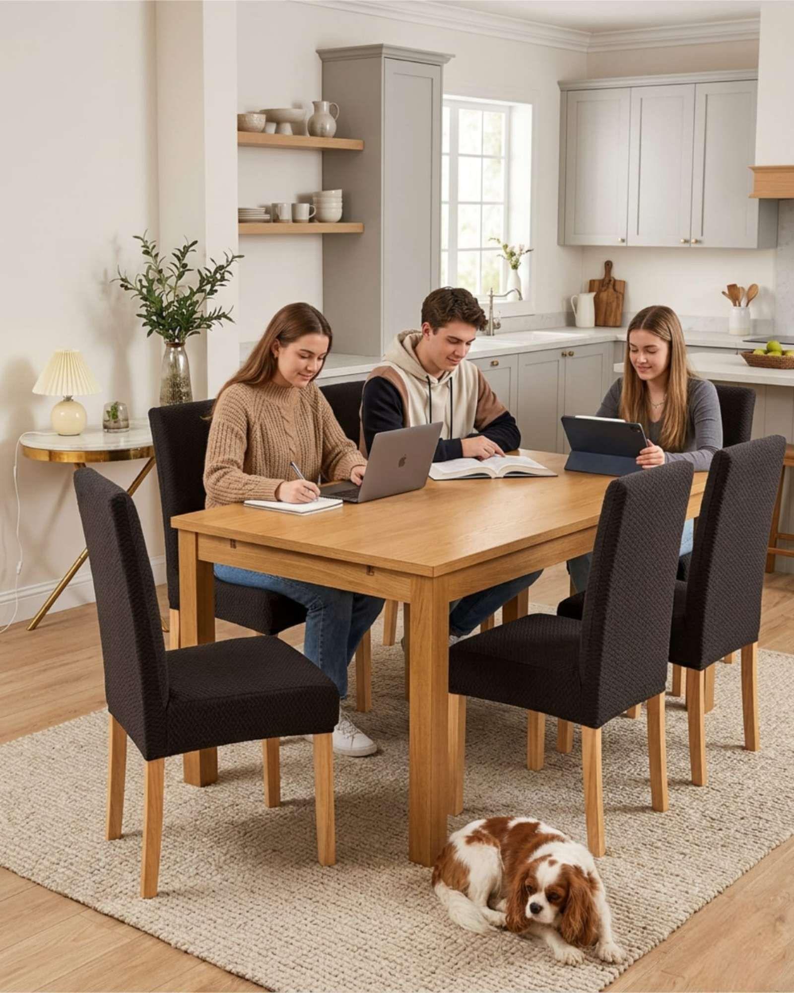 Set de 6 fundas para sillas estampado botanico M8-3