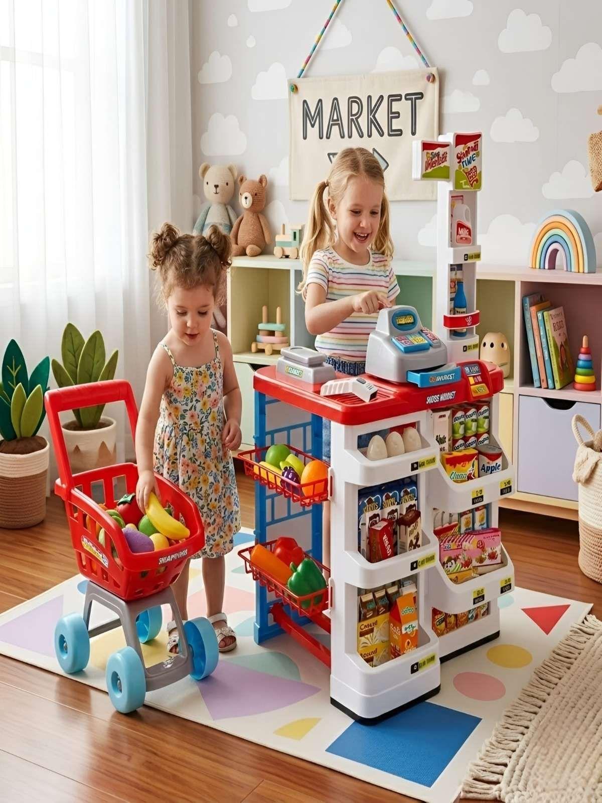Set Supermercado de Juguete con Carrito y Accesorios-3