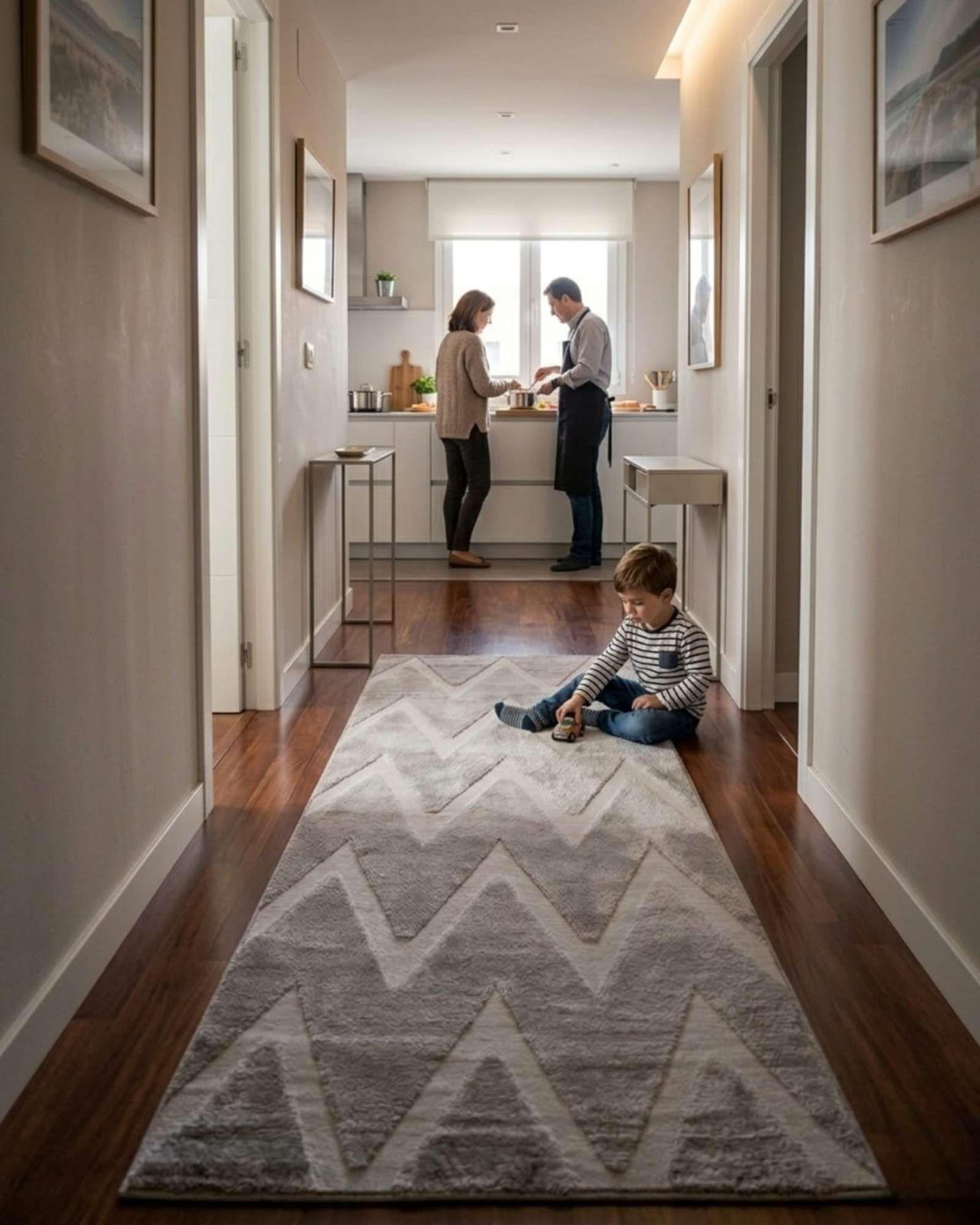 Alfombra Larga Para Pasillo Diseño Jacquard 60x160cm m7-3