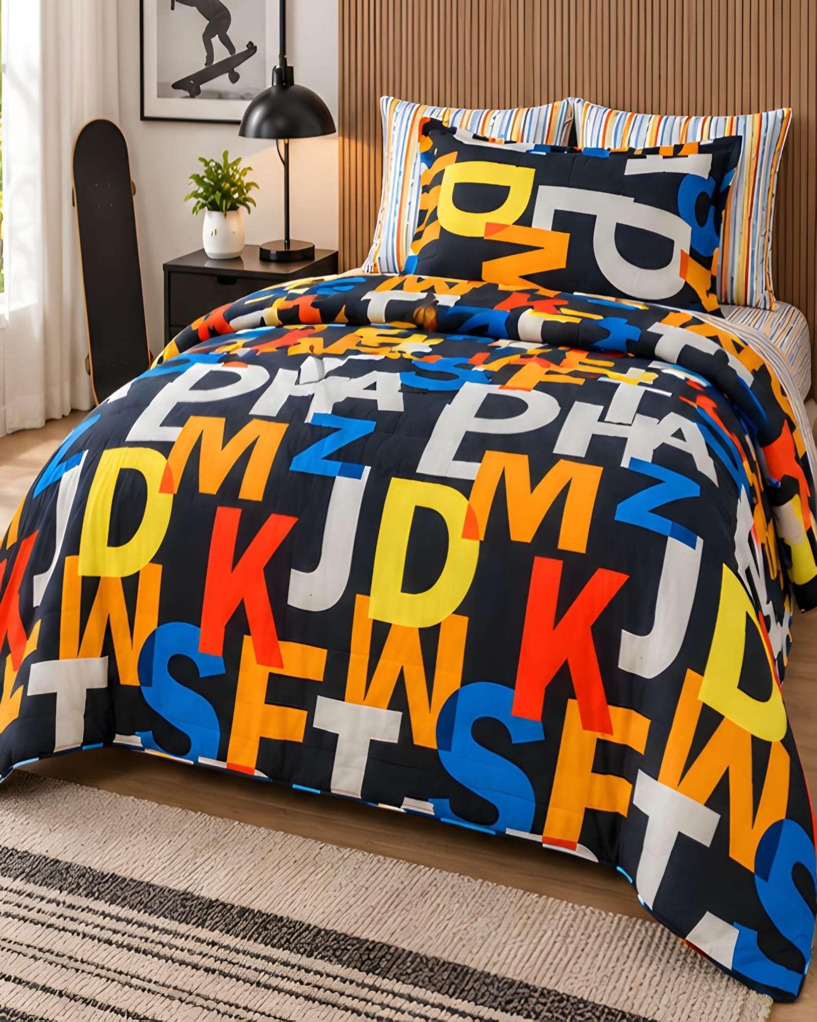 Cubrecama Quilt de Verano Plaza y Media con Funda Incluida-2