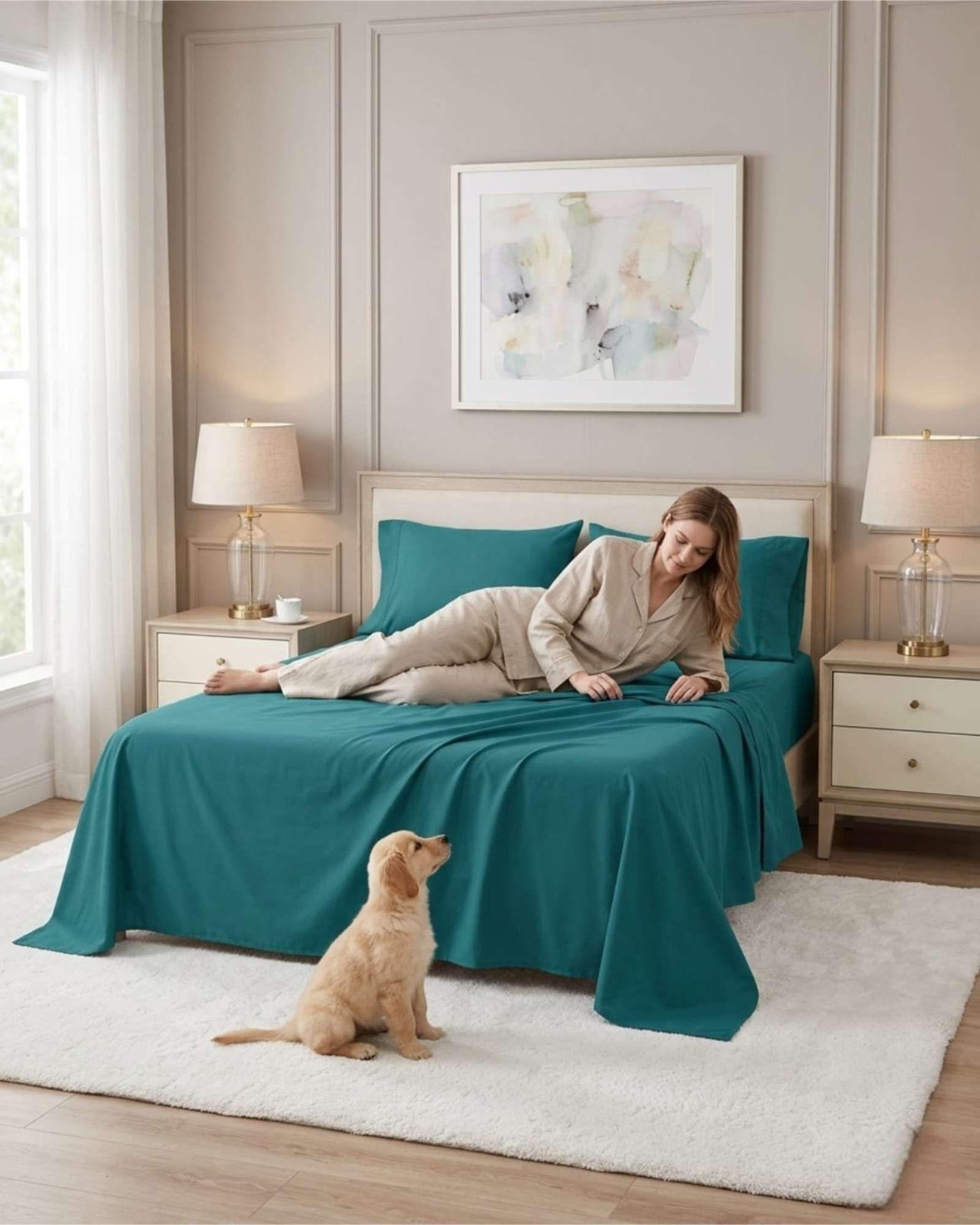 Juego Sabanas Plaza King Lisas Suaves 4 Piezas De Cama C6-4