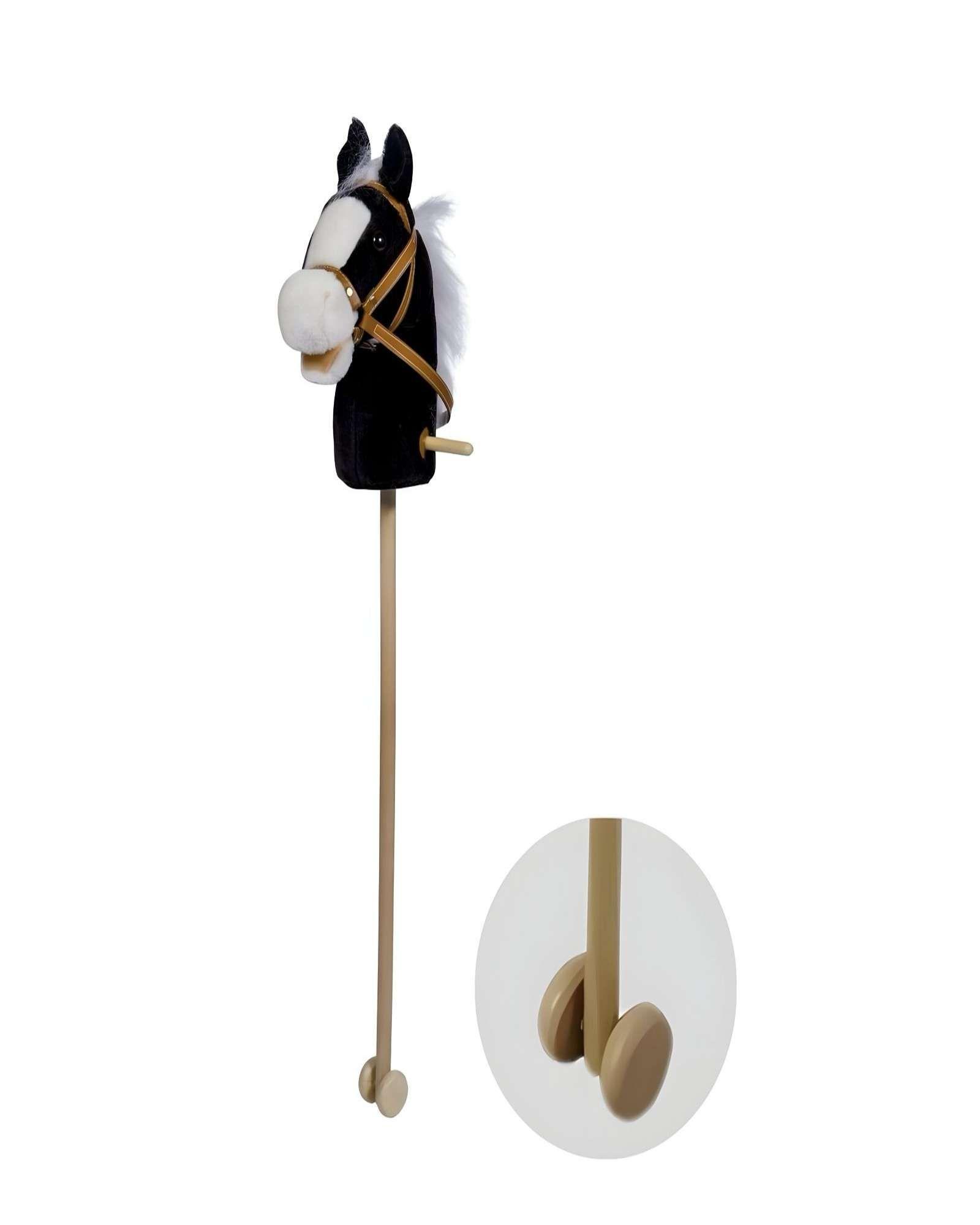 Caballo Bastón de Madera con Sonido Negro-0